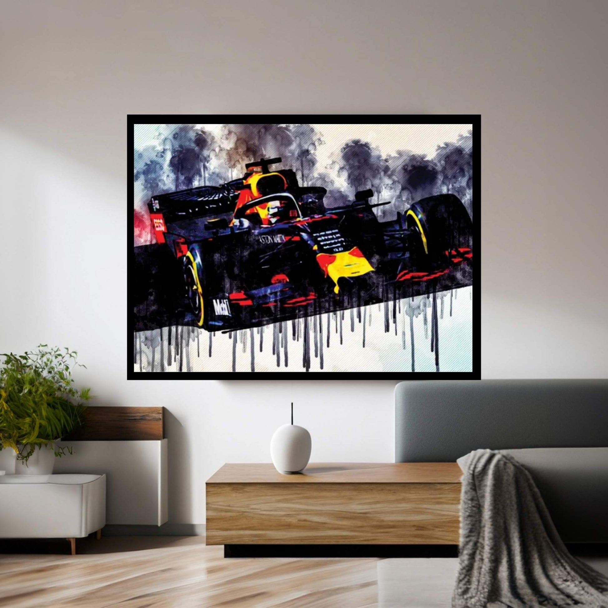 Max Verstappen 2019 Red Bull Rb15 Raceway Formula 1 F1 2019 New Rb15 Cars Red Bull Racing Canvas Wall Art - Y Canvas