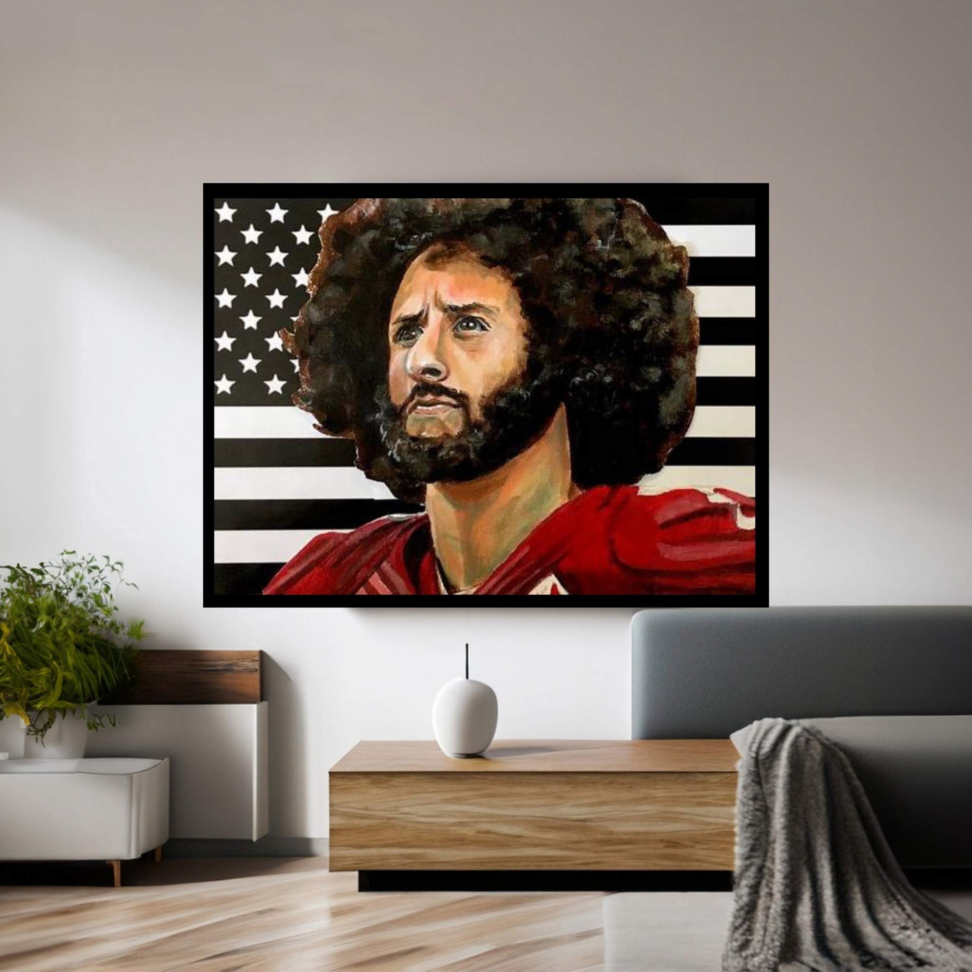 Kaeptain America - Colin Kaepernick Canvas Wall Art - Y Canvas