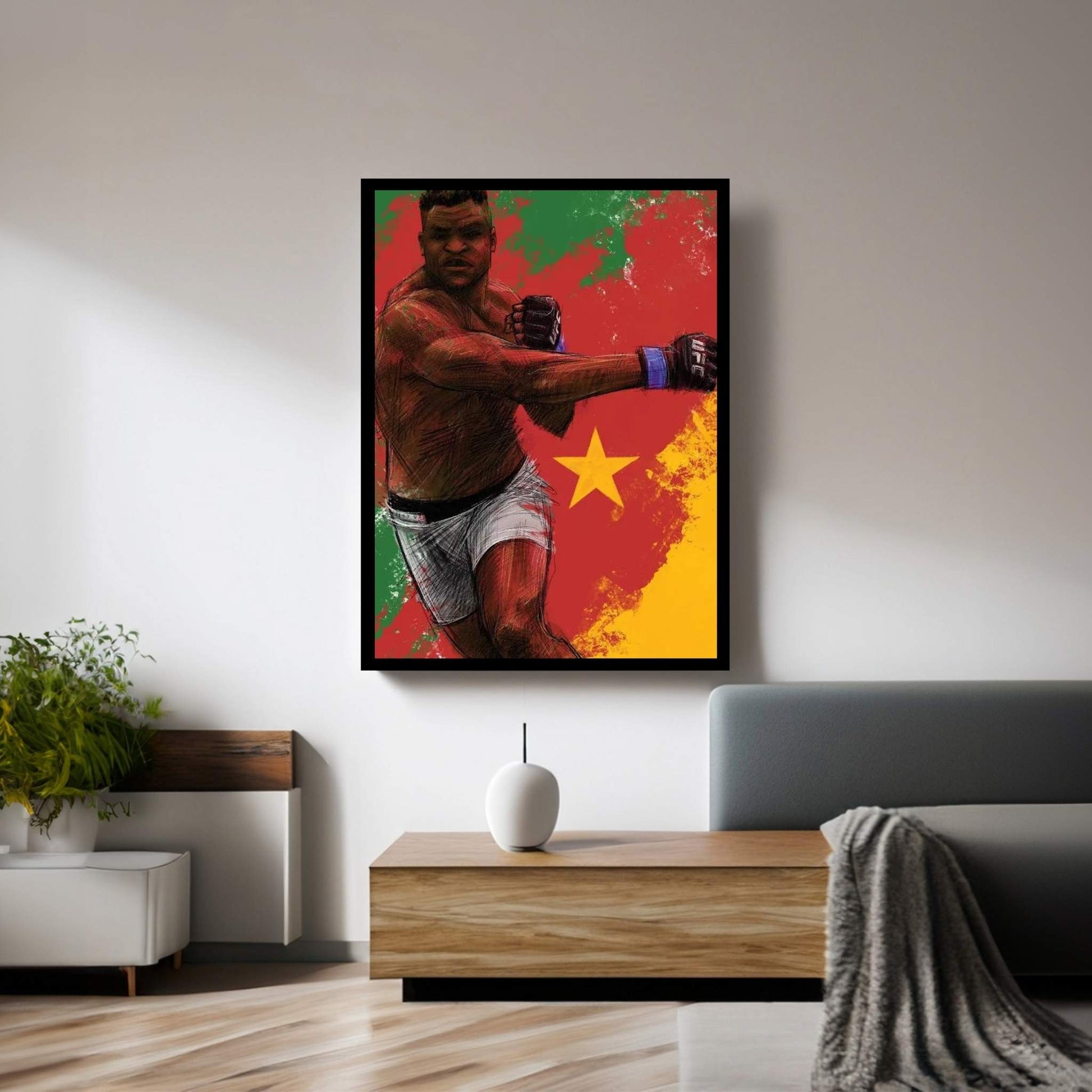 Francis Ngannou Canvas Wall Art - Y Canvas
