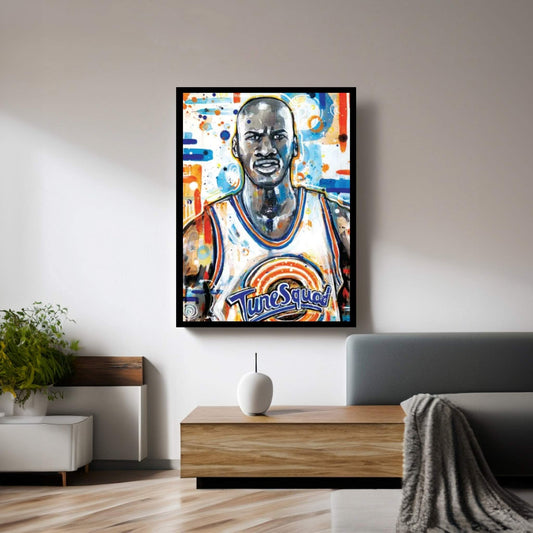 MJ Space Jam Canvas Wall Art - Y Canvas