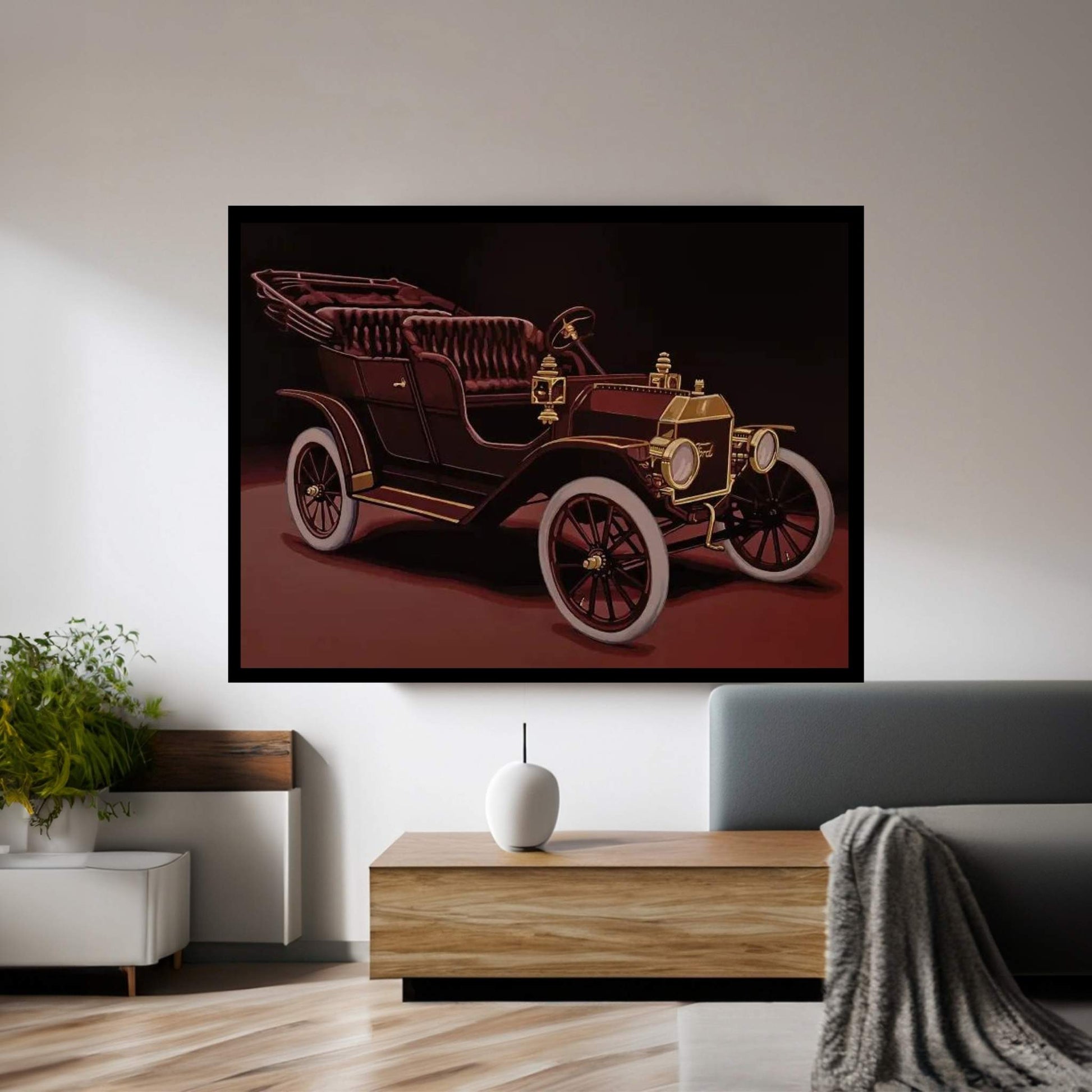 Ford Model T Touring 1908 Canvas Wall Art - Y Canvas