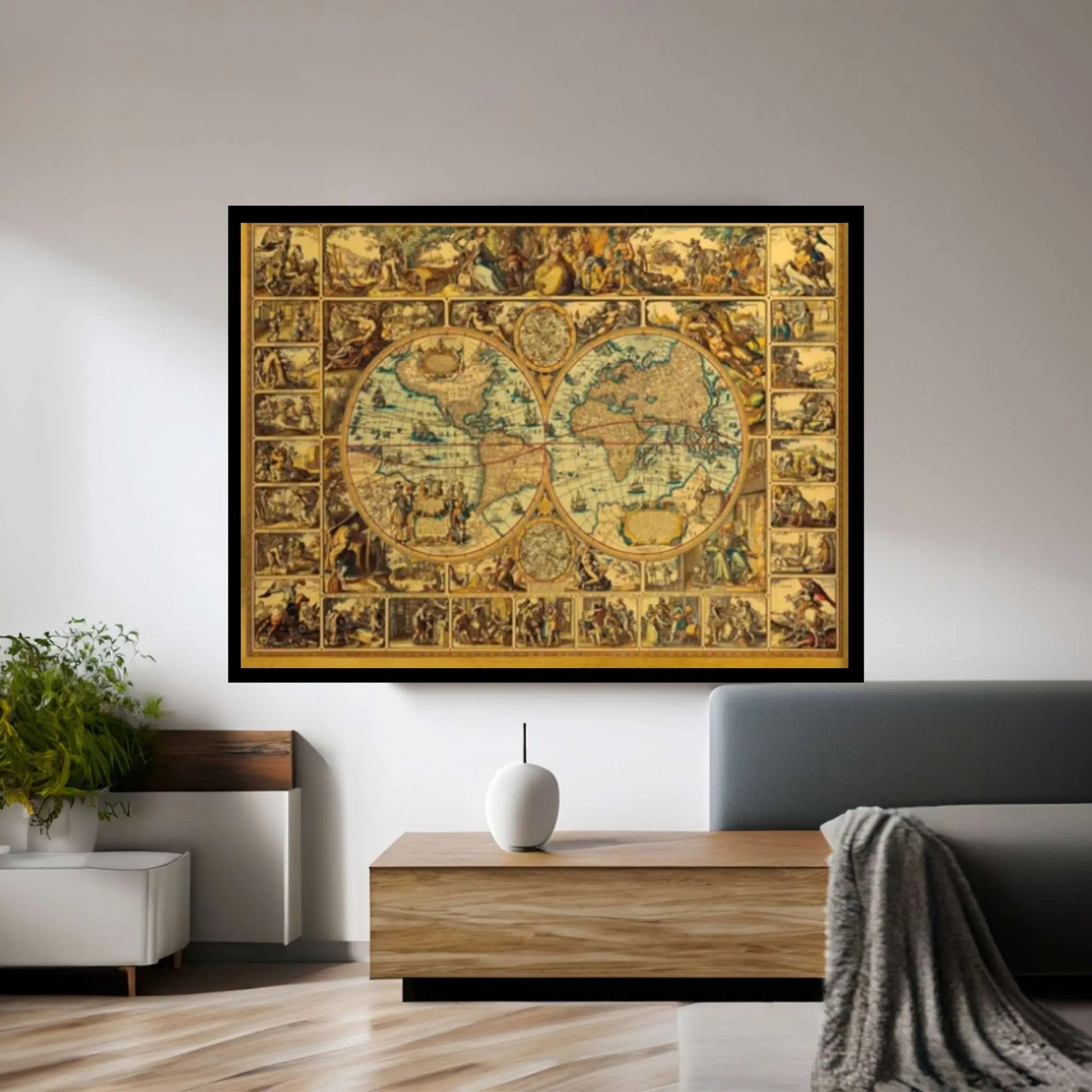 Pirate Map Canvas Wall Art Design , Home Canvas Wall Art - Y Canvas