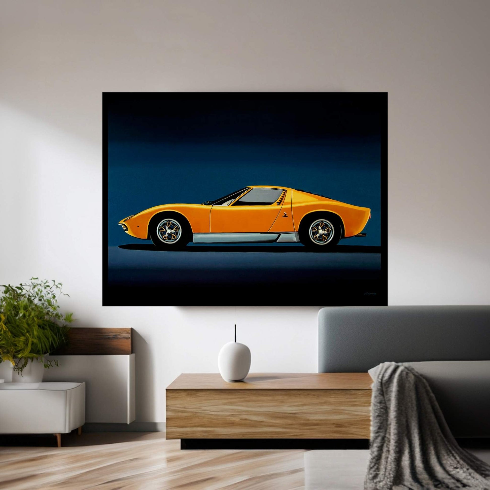 Lamborghini Miura 1966 Canvas Wall Art - Y Canvas