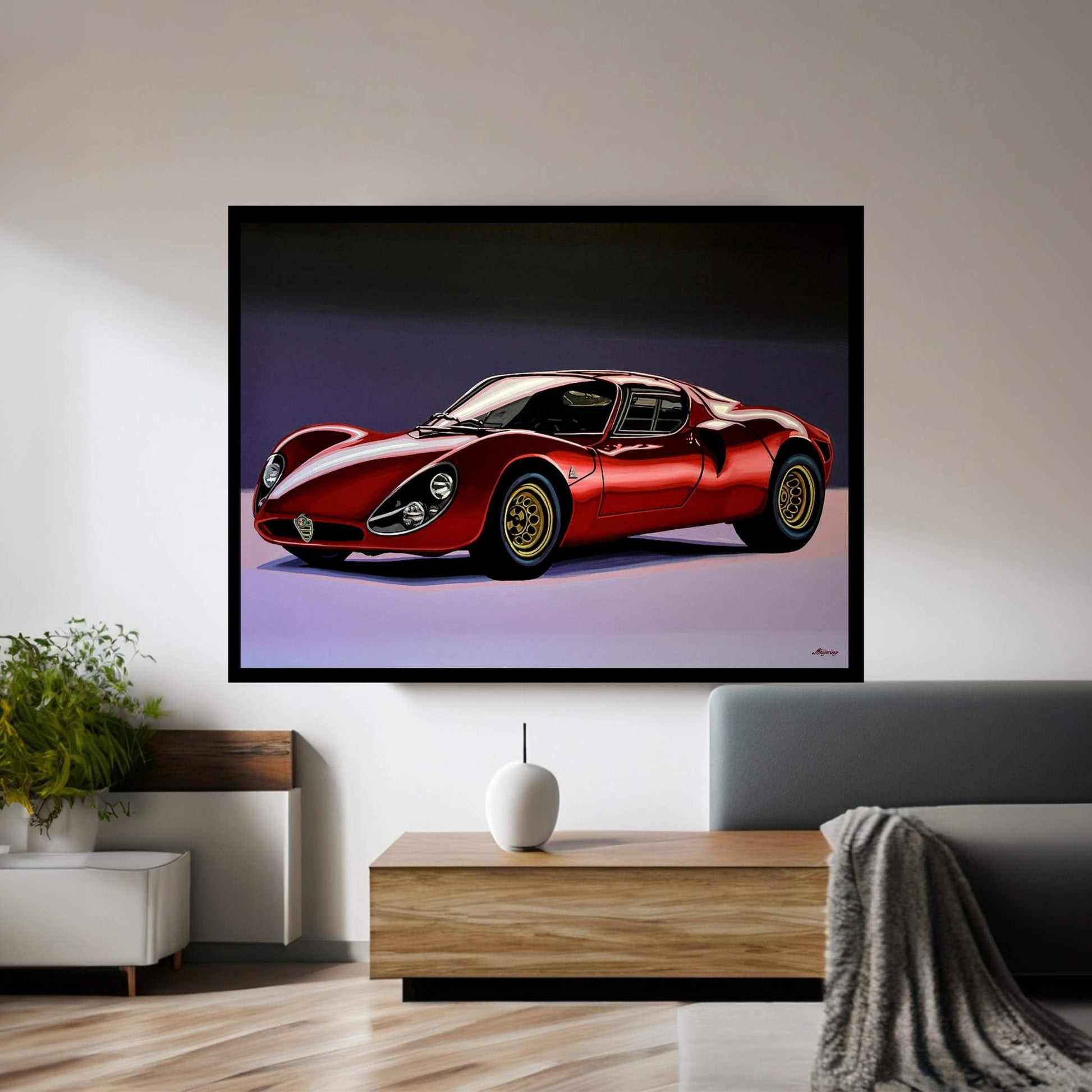 Alfa Romeo 33 Stradale 1967 Canvas Wall Art - Y Canvas
