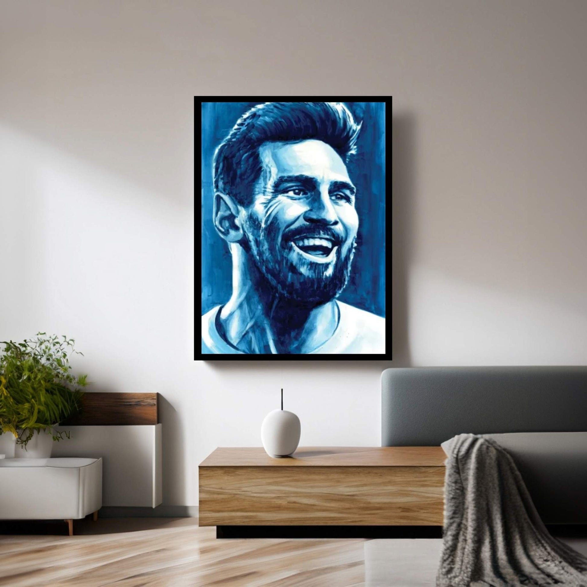 Lionel Messi Canvas Wall Art - Y Canvas