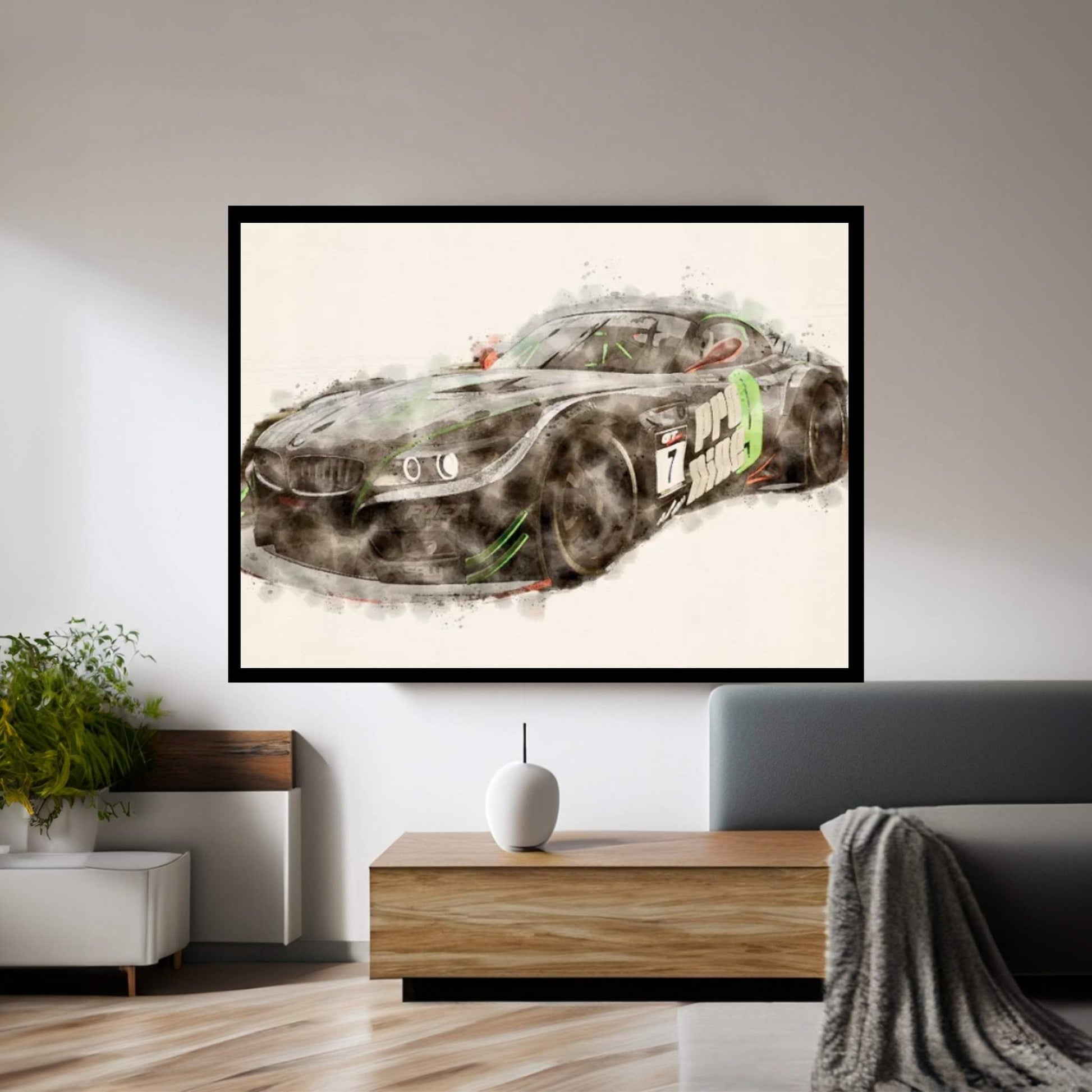 BMW Project CARS Black Canvas Wall Art - Y Canvas