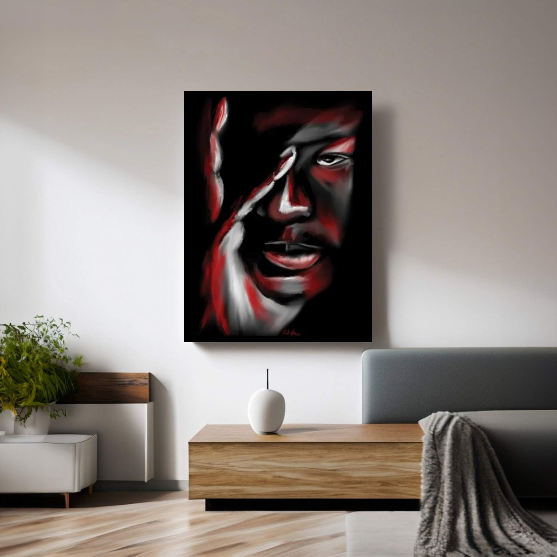 Jordan Serious Canvas Wall Art - Y Canvas