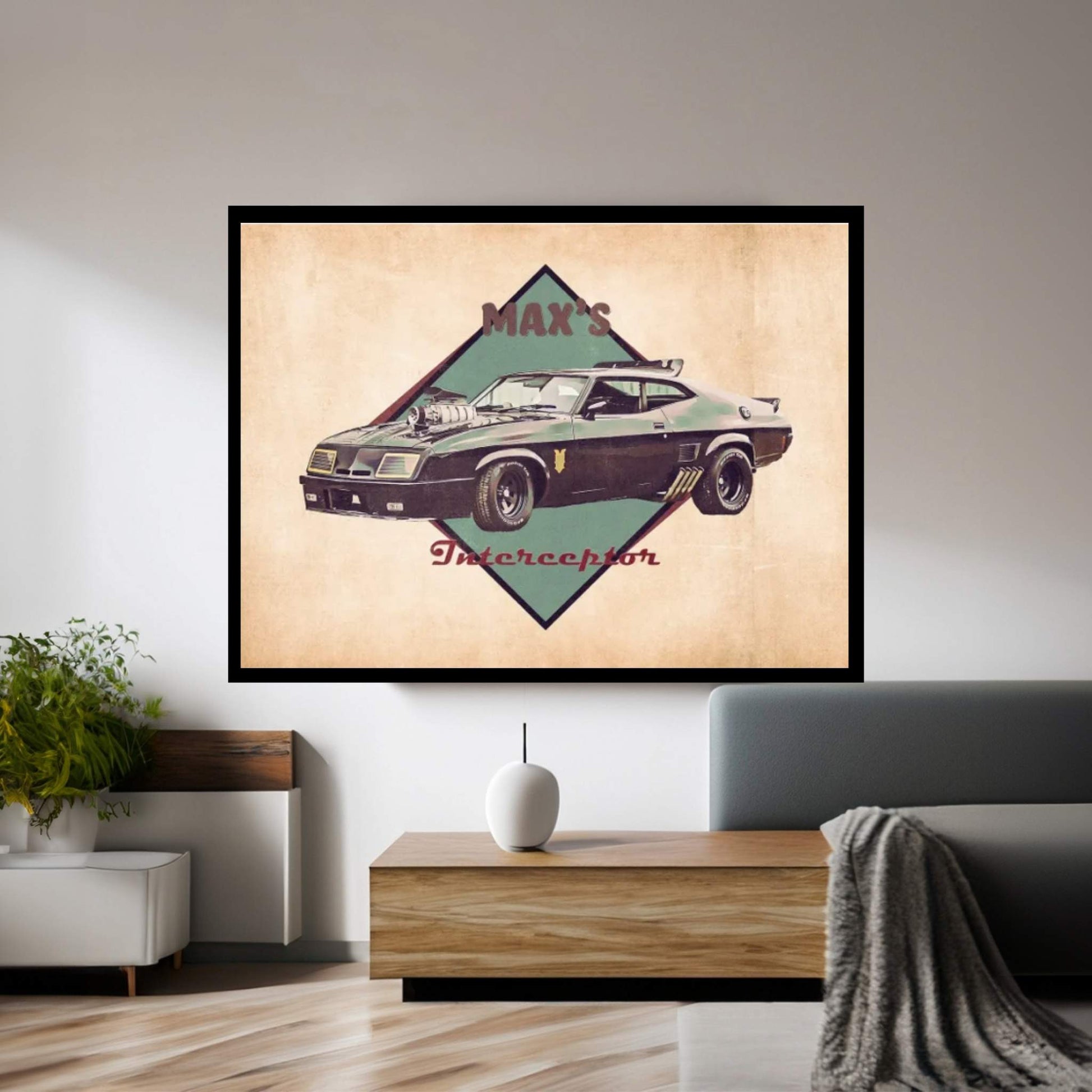 Max's Interceptor Canvas Wall Art - Y Canvas