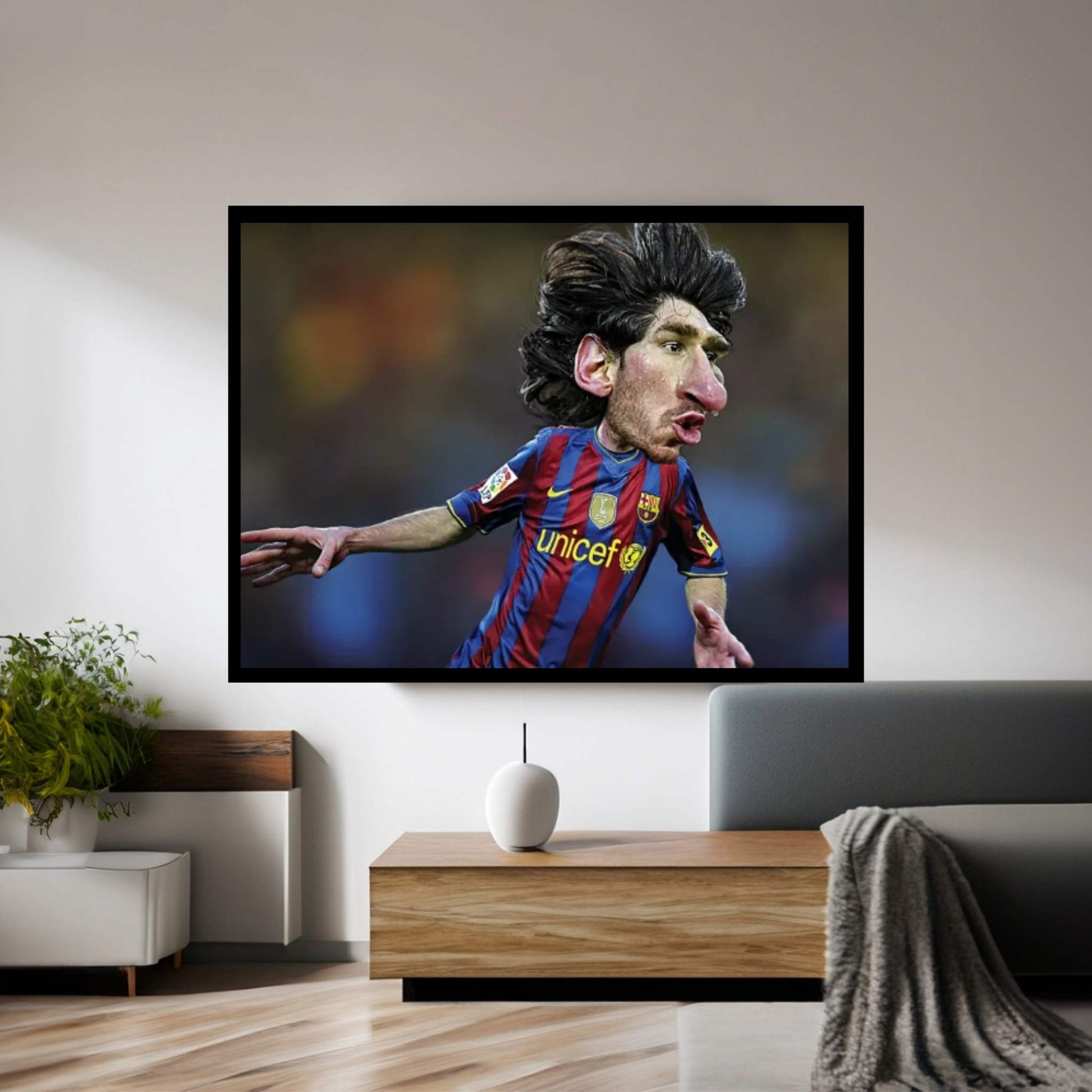 Lionel Messi Canvas Wall Art - Y Canvas