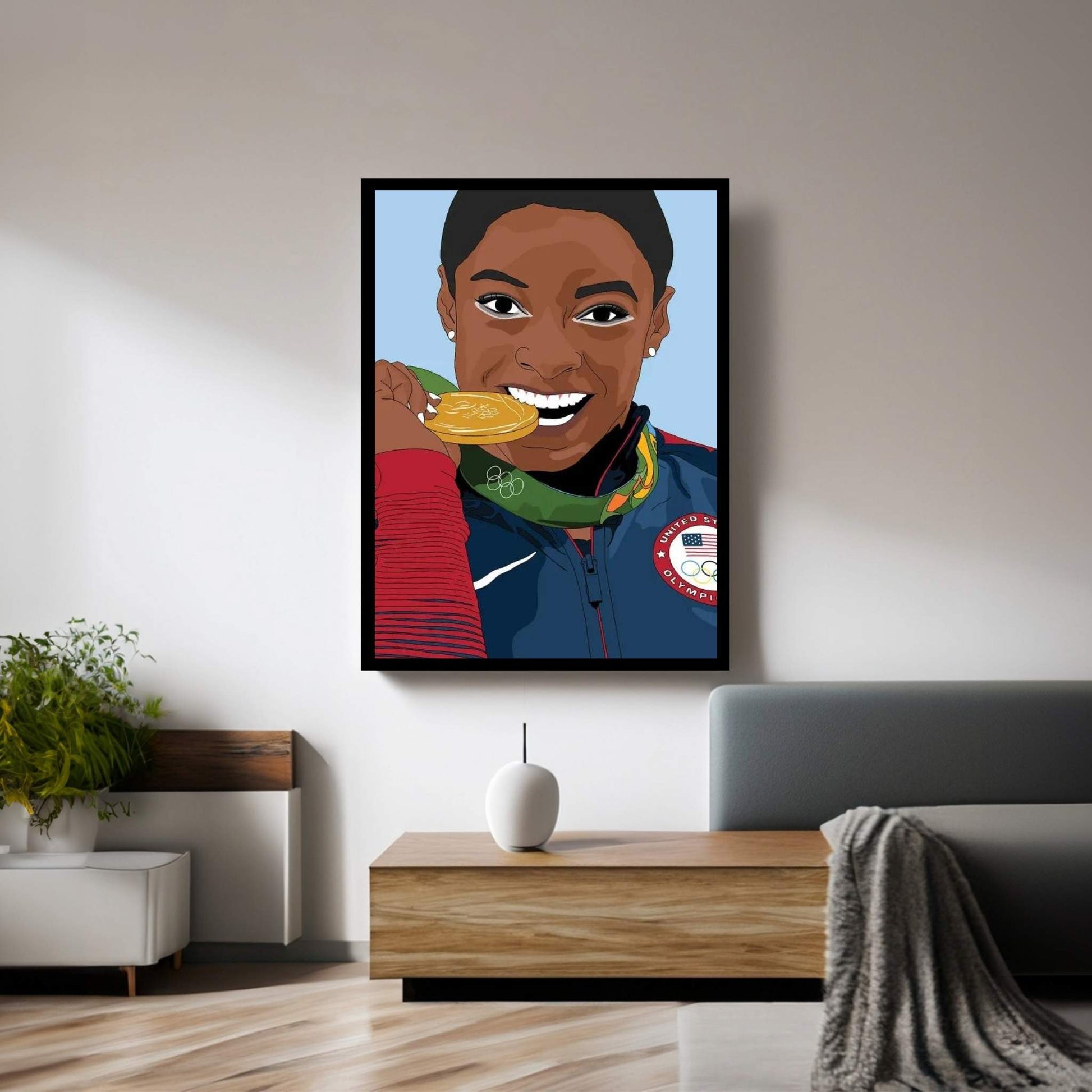 Simone Biles Canvas Wall Art - Y Canvas