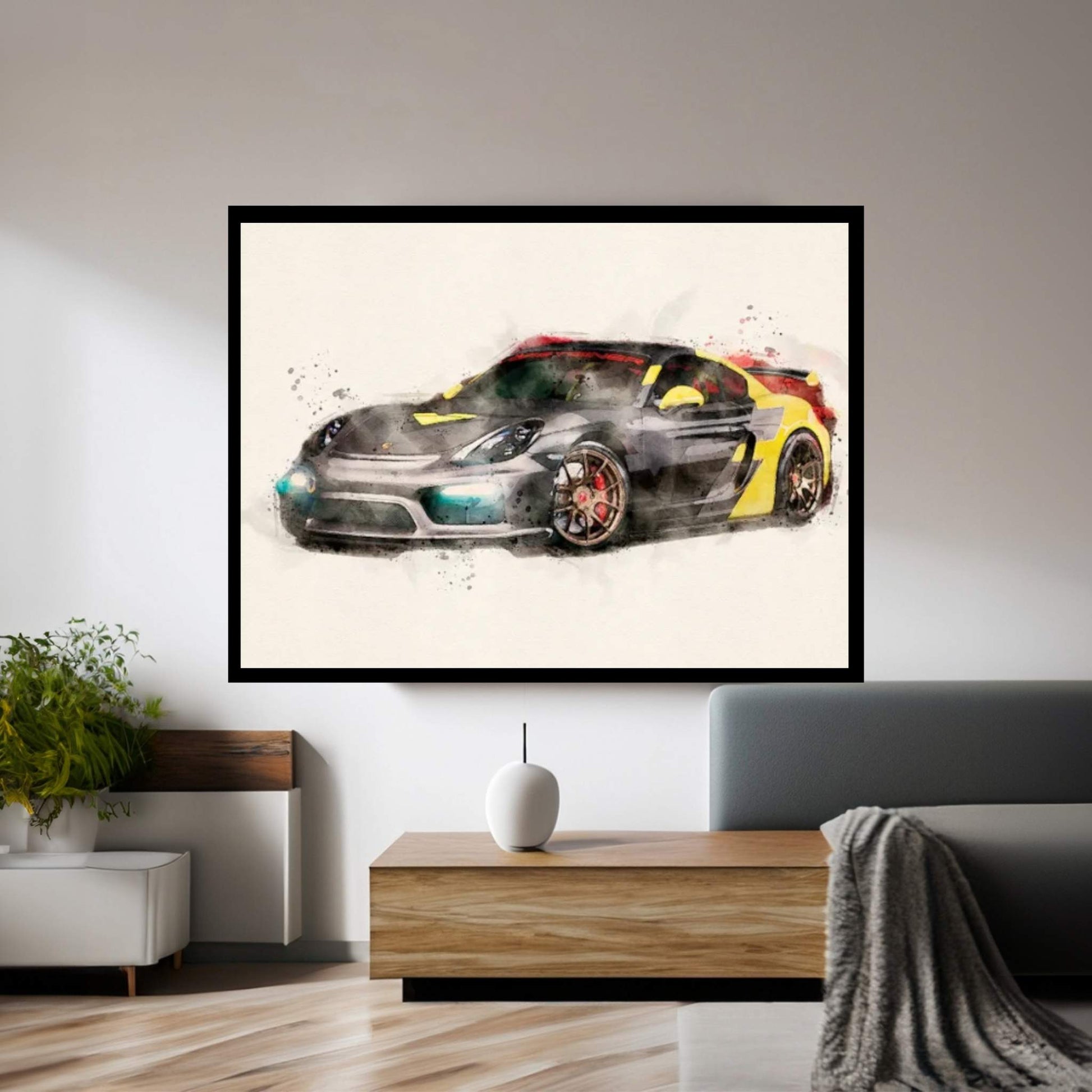 Porsche GT4 V II Canvas Wall Art - Y Canvas