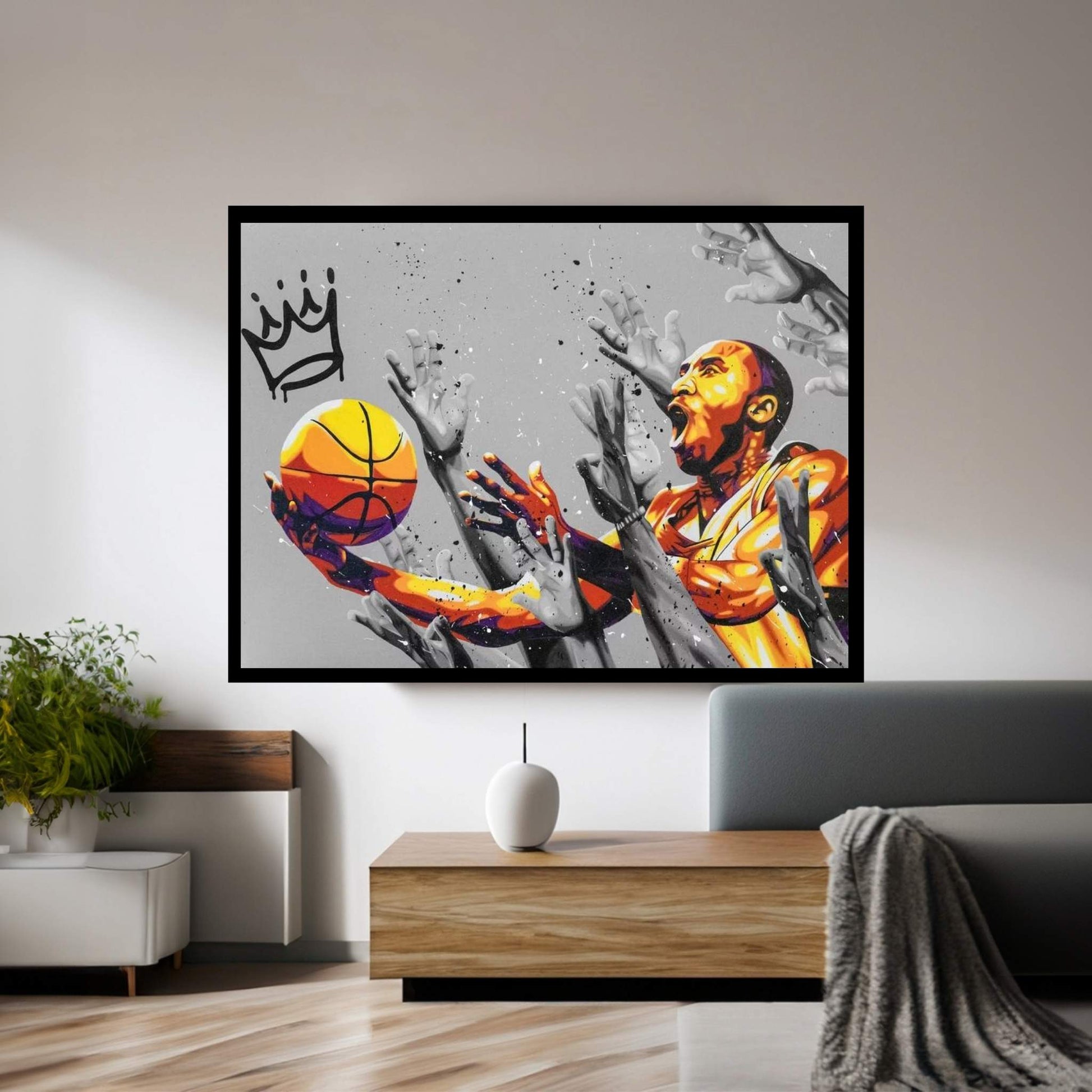 Kobe Crown Canvas Wall Art - Y Canvas