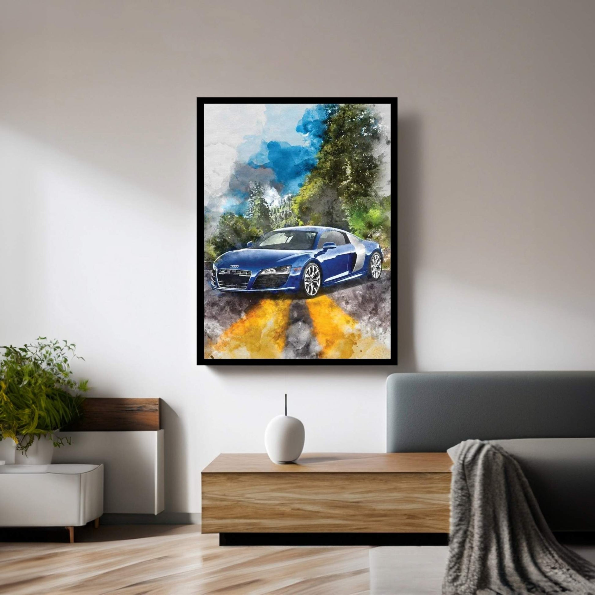 Audi R8 Canvas Wall Art - Y Canvas