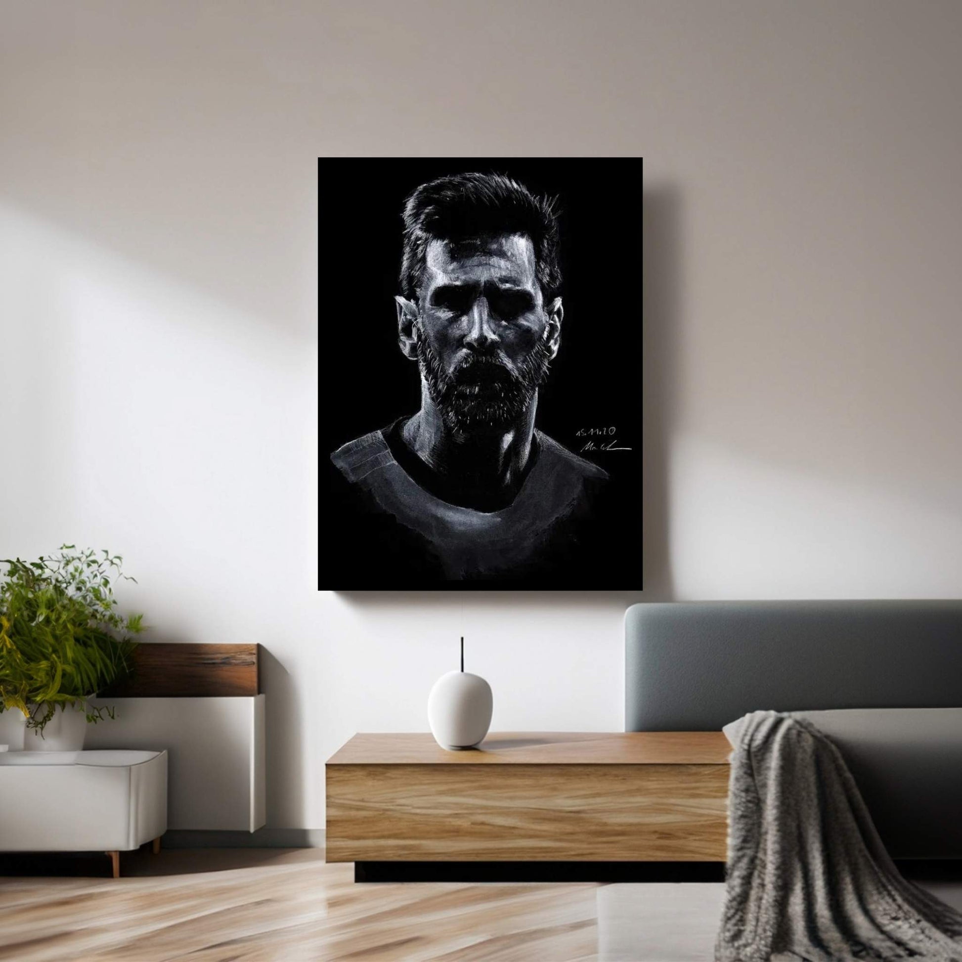 Leo Messi Canvas Wall Art - Y Canvas