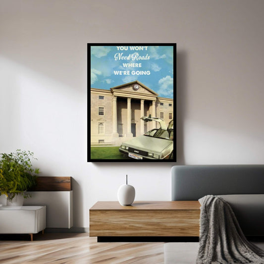 Back To The Future Travel Movie Canvas Wall Art - Y Canvas