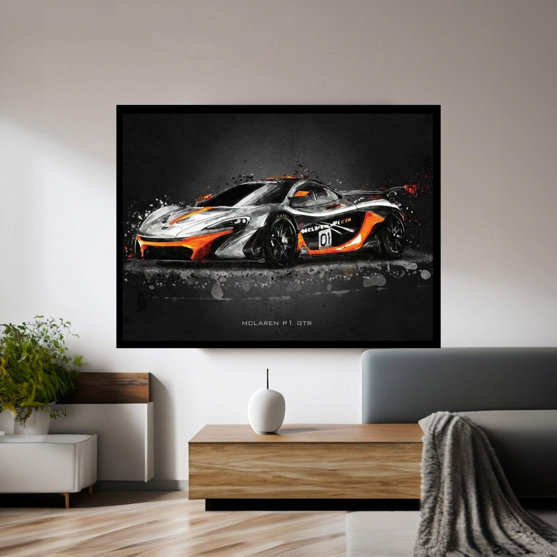 Mclaren P1 GTR Canvas Wall Art - Y Canvas