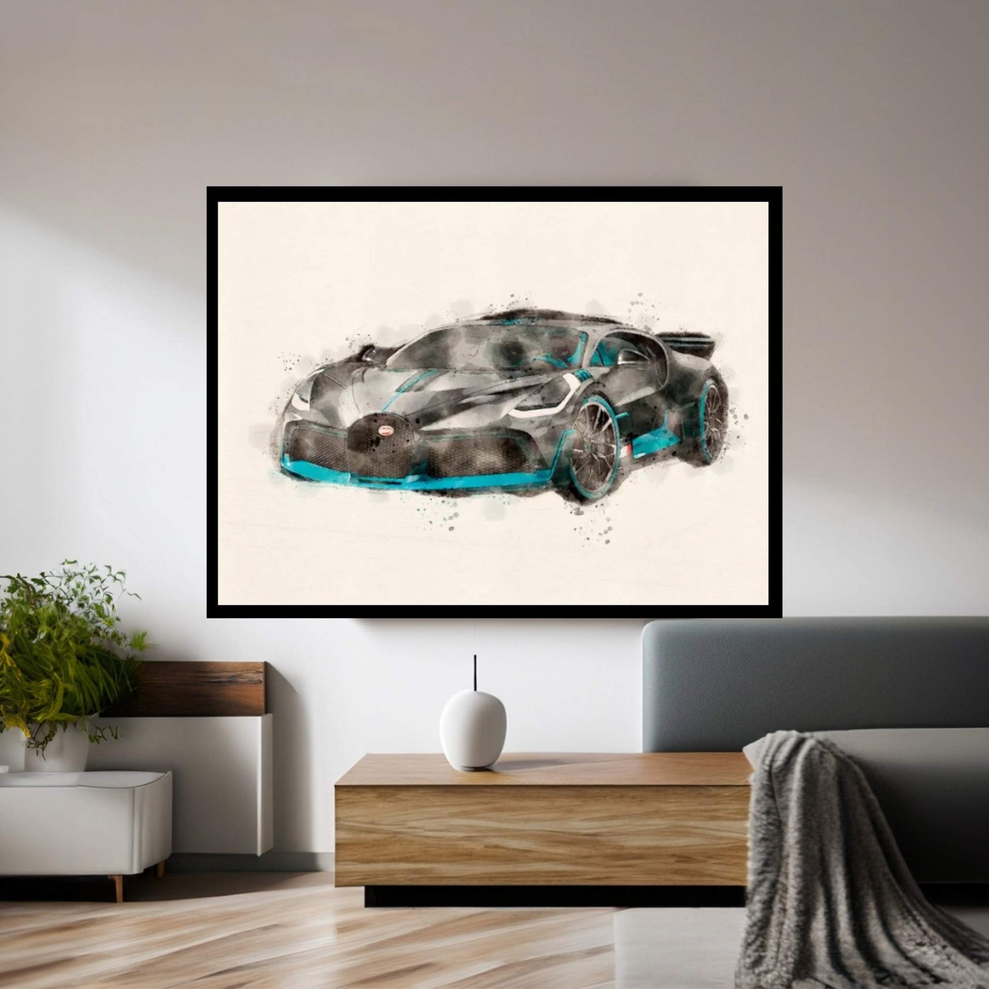Bugatti Veyron IX Canvas Wall Art - Y Canvas