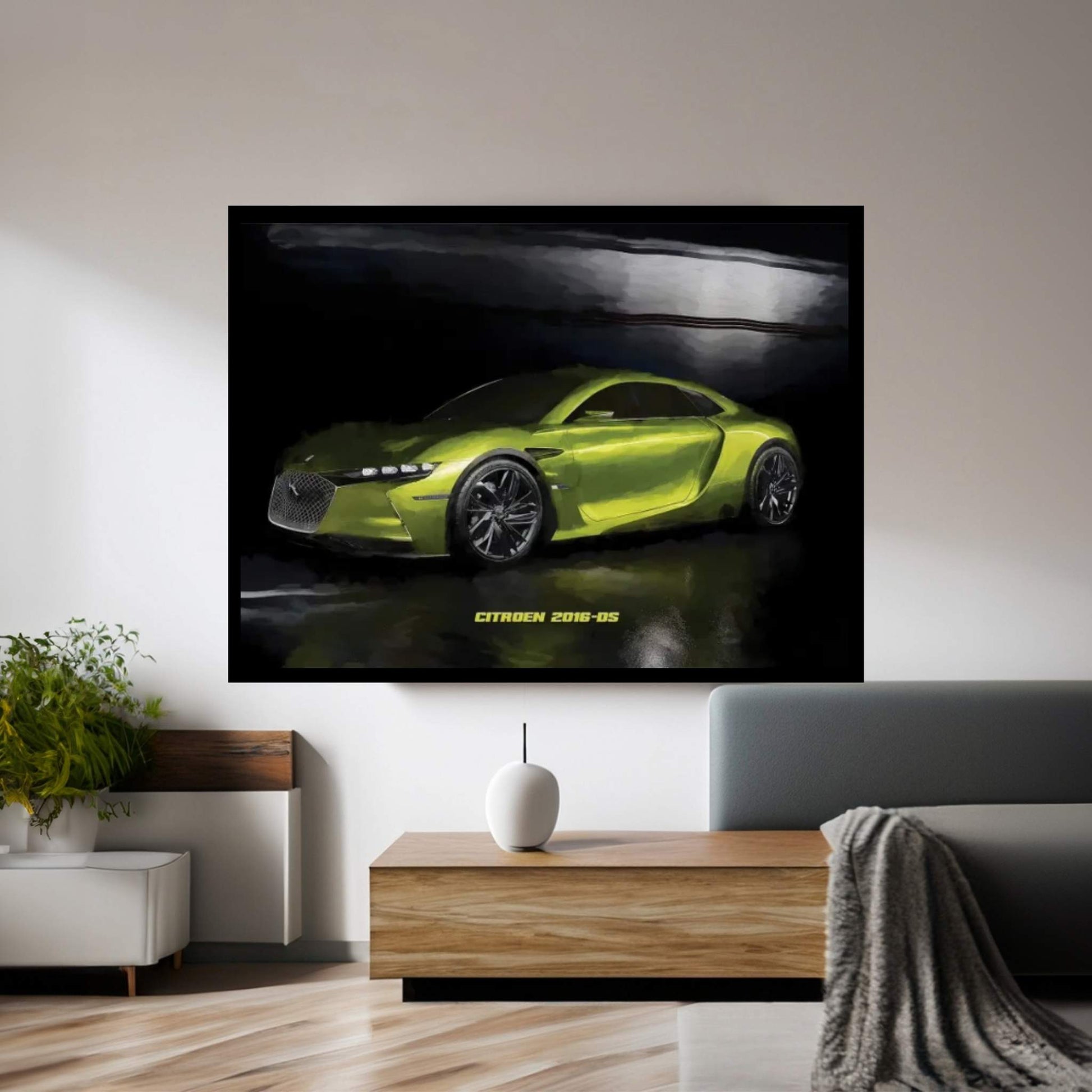 Citroen 2016 DS In Watercolor Canvas Wall Art - Y Canvas