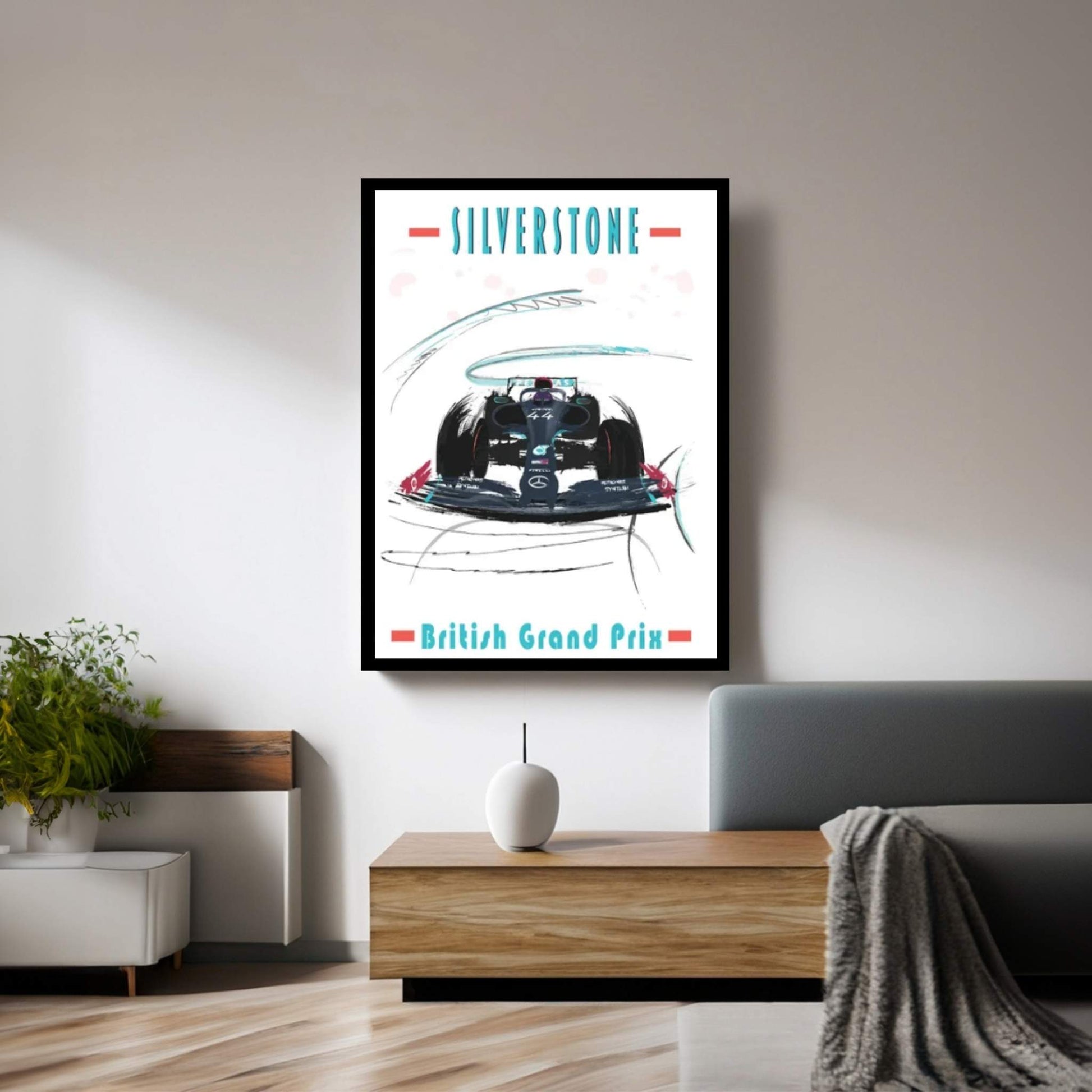 Lewis Hamilton, Silverton, F1 Poster Canvas Wall Art - Y Canvas