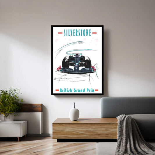 Lewis Hamilton, Silverton, F1 Poster Canvas Wall Art - Y Canvas