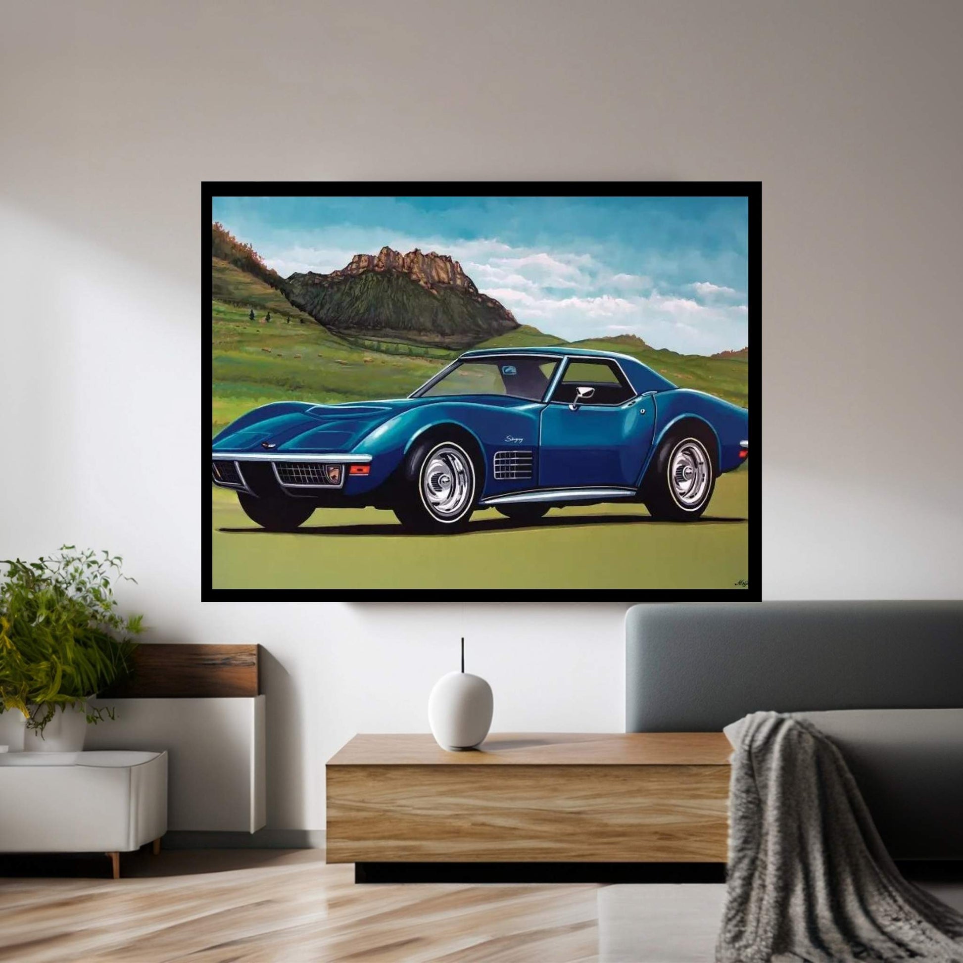 Chevrolet Corvette Stingray 1969 Canvas Wall Art - Y Canvas