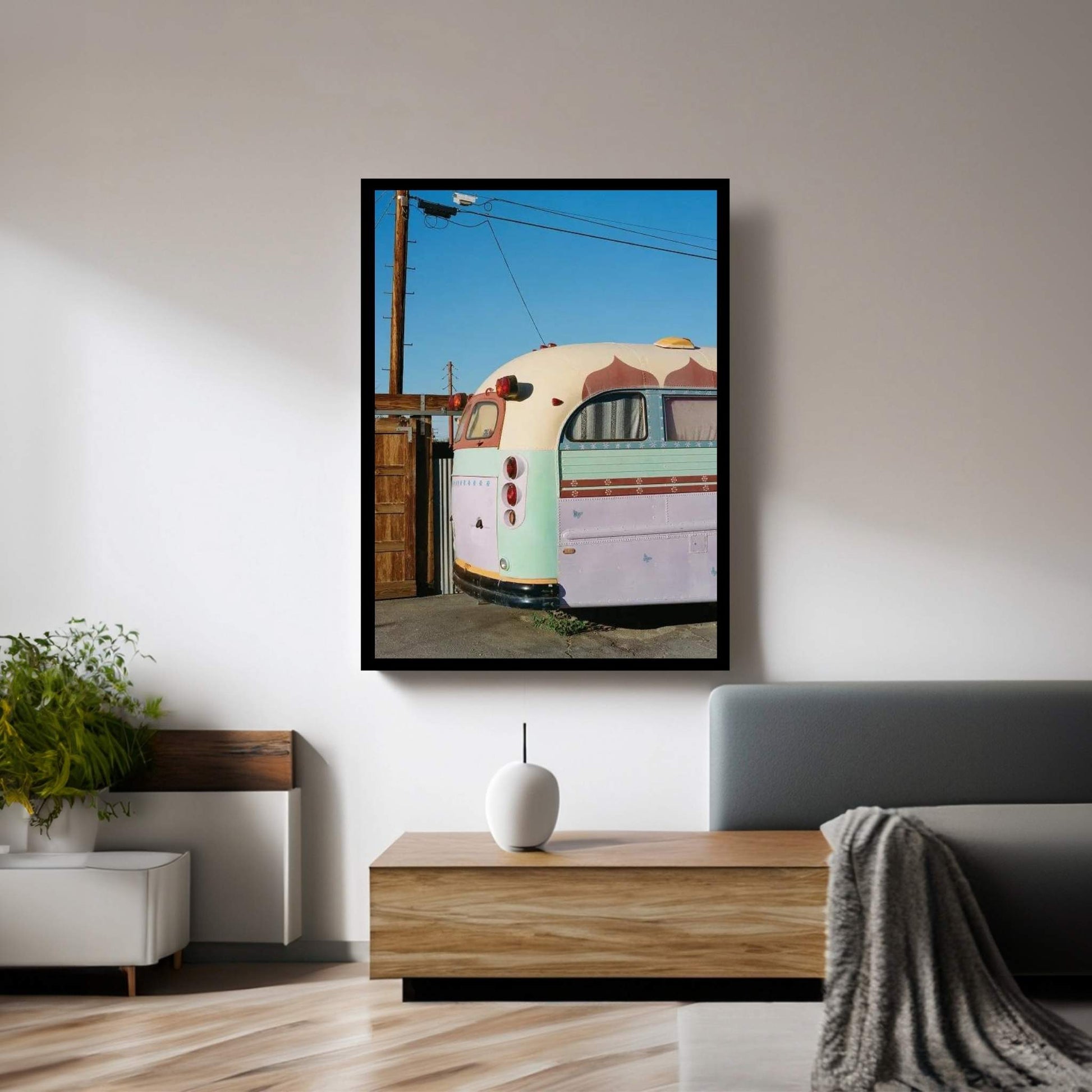 Joshua Tree Bus On Film Canvas Wall Art - Y Canvas