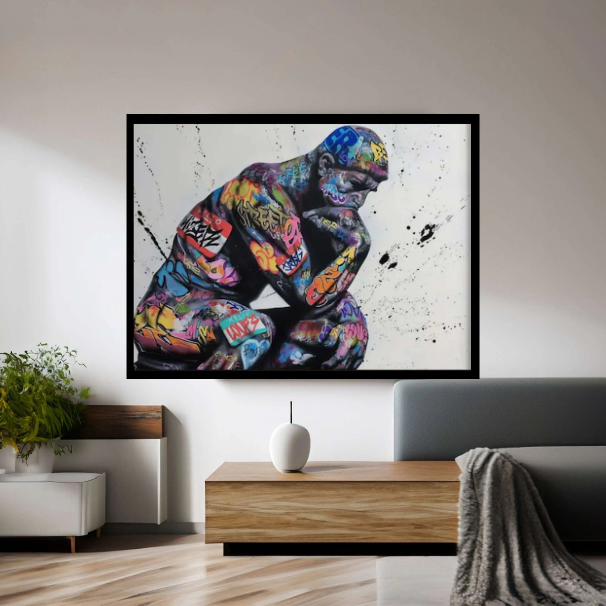 Banksy Canvas Art, Canvas Wall Art Decor, Print Poster Graffiti Wall Art - Y Canvas