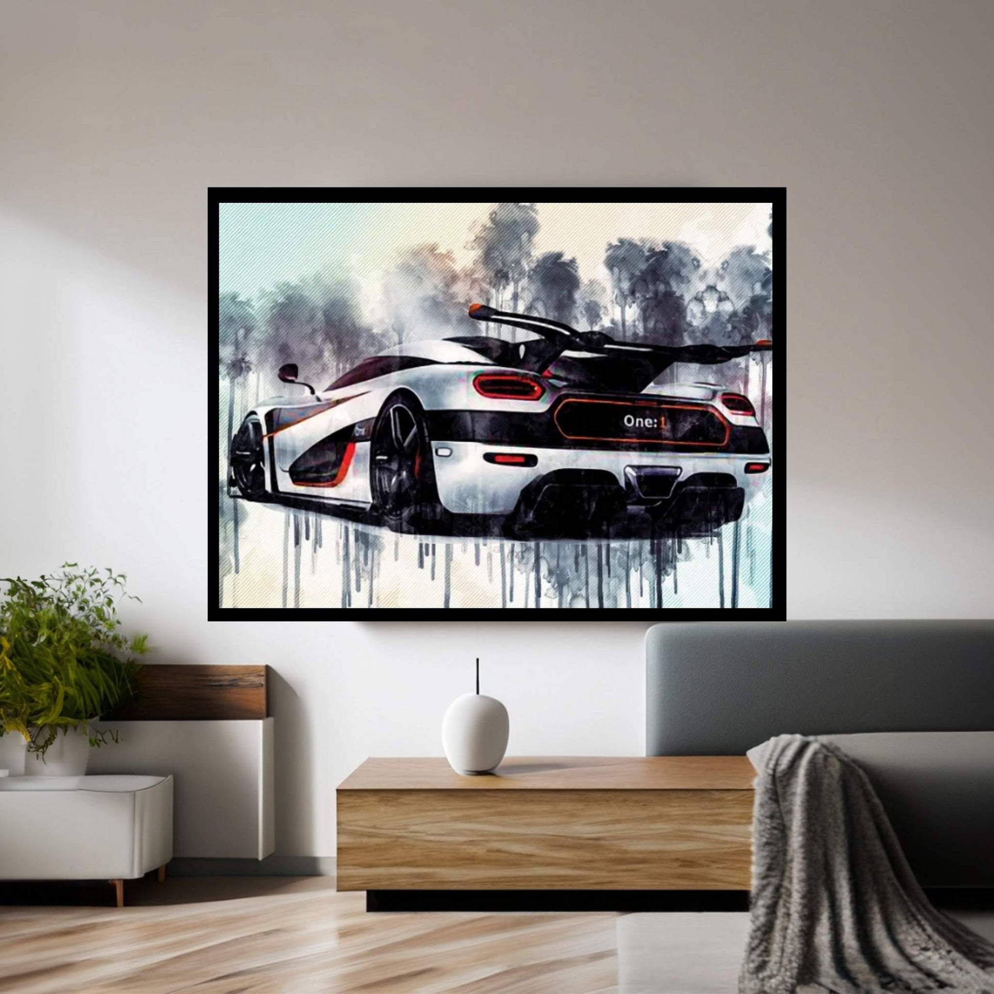 Koenigsegg One 1 Sports Car Hypercar Supercars Canvas Wall Art - Y Canvas