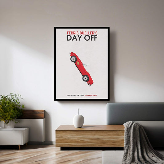 Ferris Bueller's Day Off Alternative Minimalist Poster Canvas Wall Art - Y Canvas