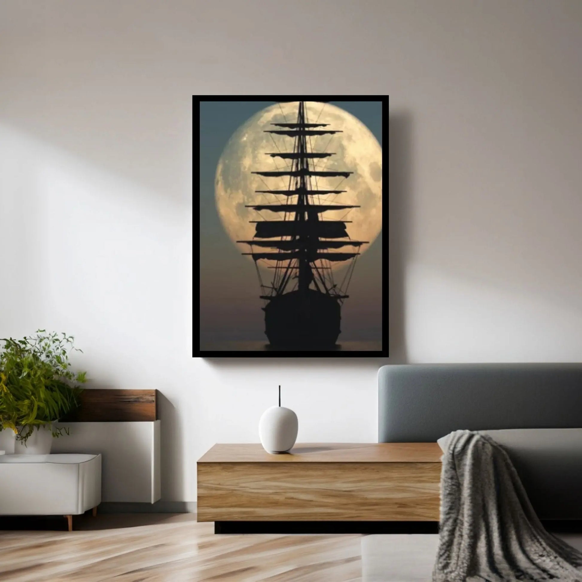 Sailing Boat Canvas, Sea Landscape, Sailboat Painting,Ocean Painting - Y Canvas