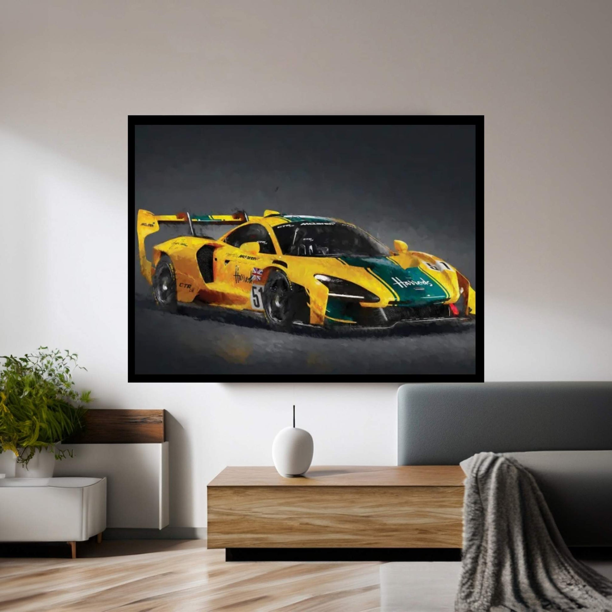Mclaren F1 Ayrton Senna Canvas Wall Art - Y Canvas
