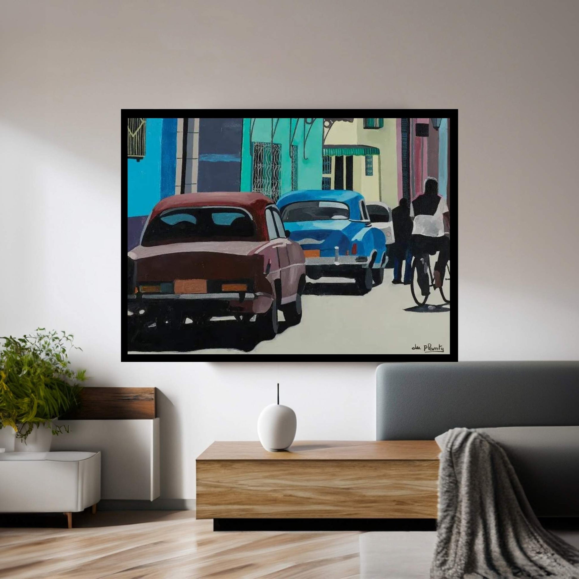 Cars In Trinidad Canvas Wall Art - Y Canvas