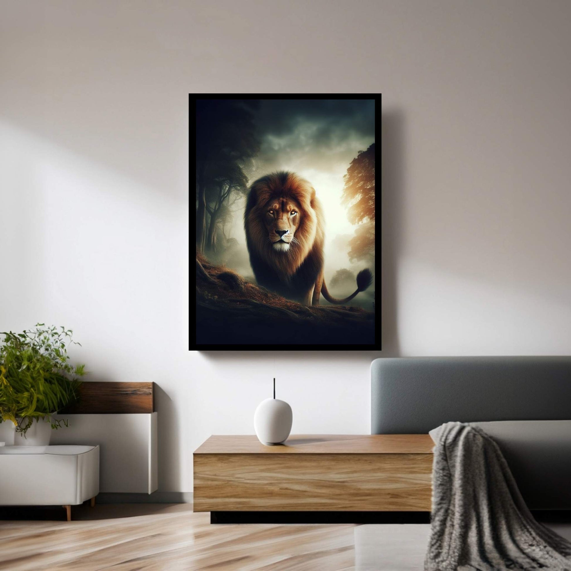 Lion Animal Canvas Wall Art Home Decor - Y Canvas