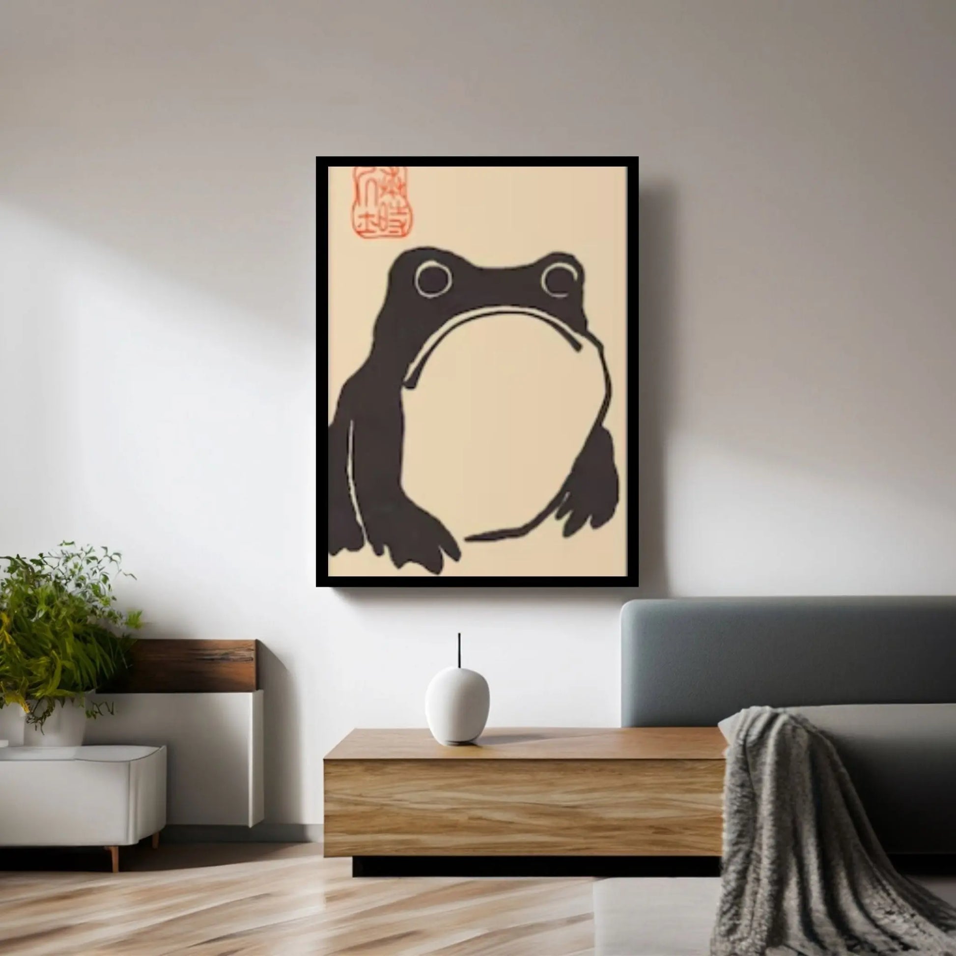 Matsumoto Hoji Frog Canvas Wall Art Print,Matsumoto Hoji Frog Poster, Japanese, Japanese woodblock canvas - Y Canvas