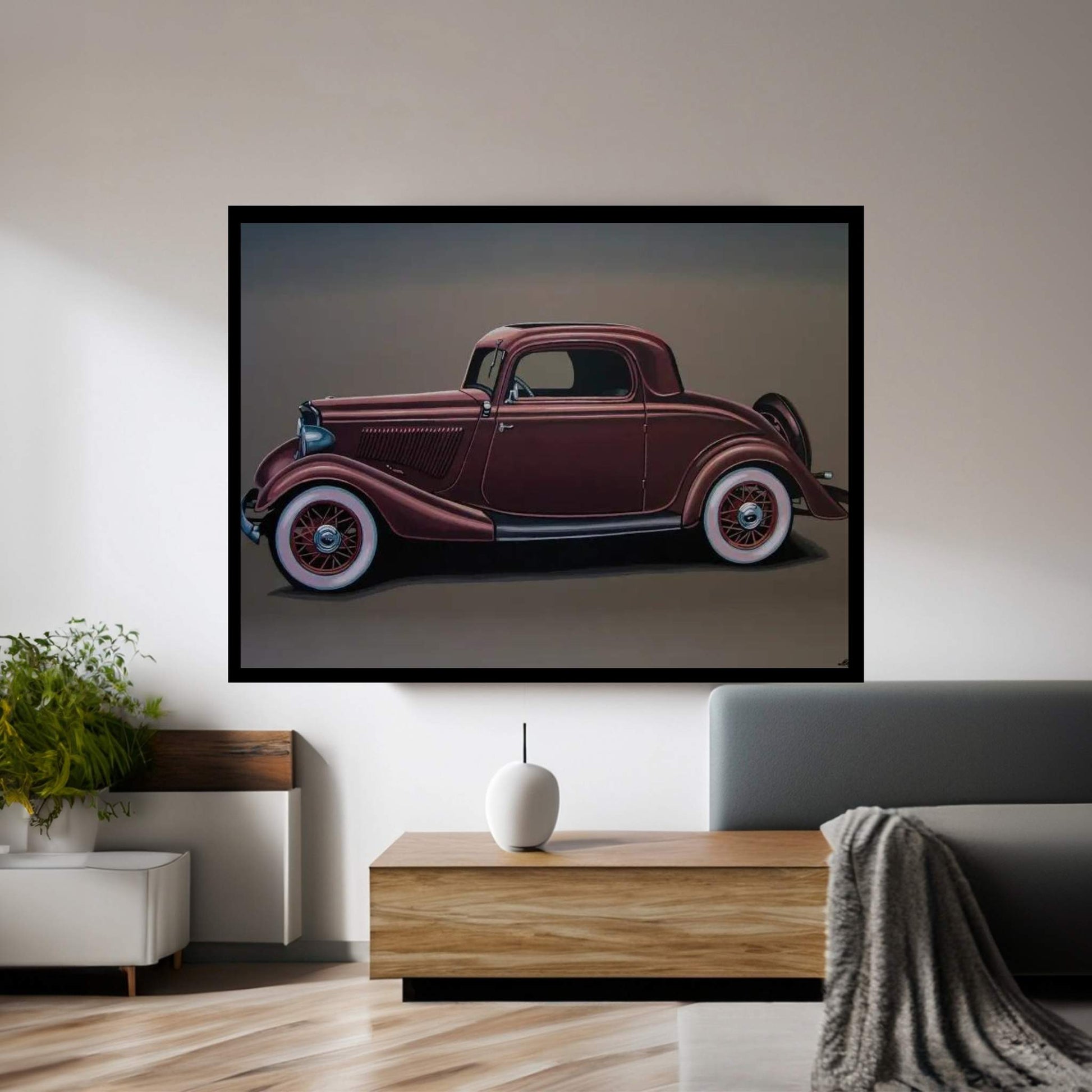 Ford 3 Window Coupe 1933 Canvas Wall Art - Y Canvas
