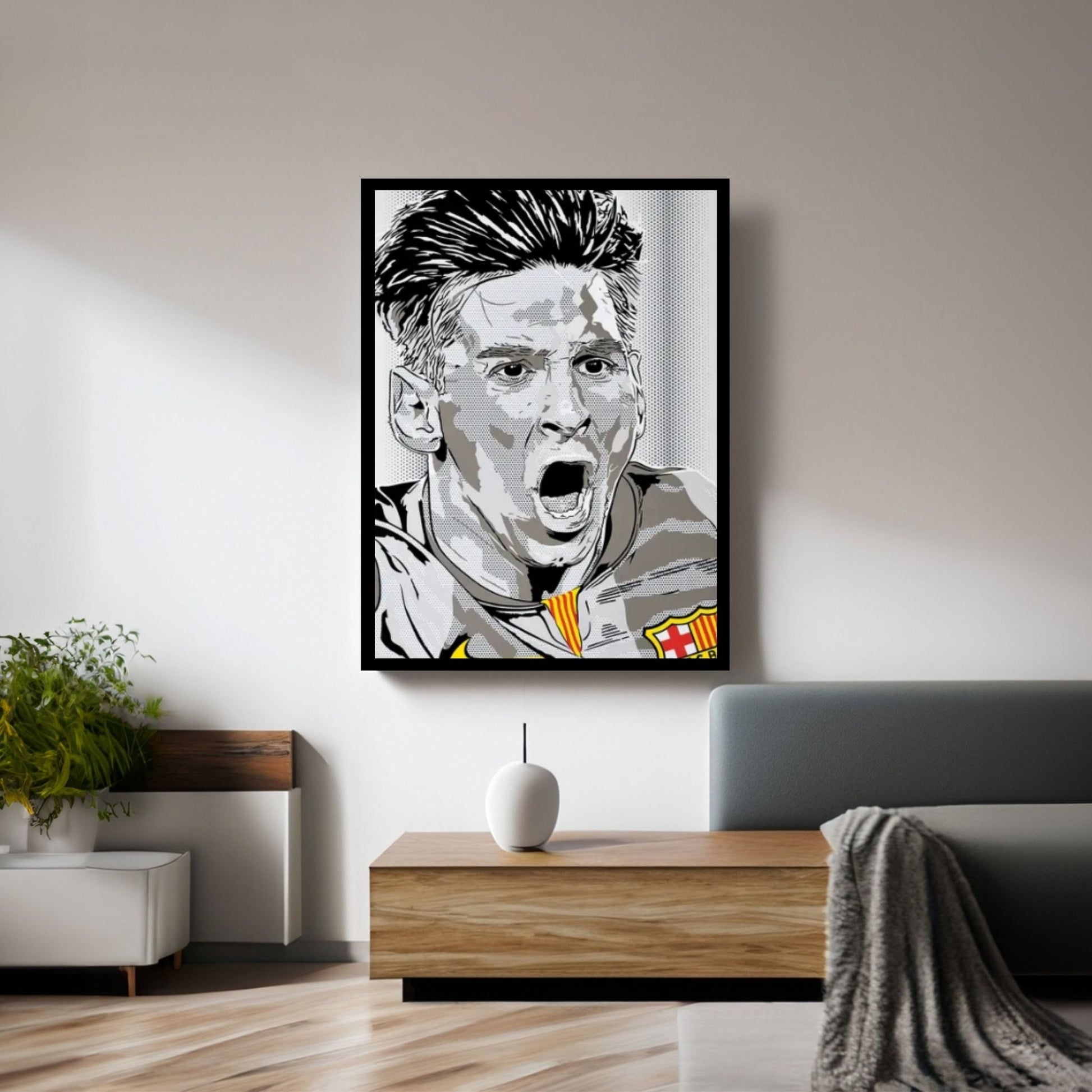 Messi Canvas Wall Art - Y Canvas