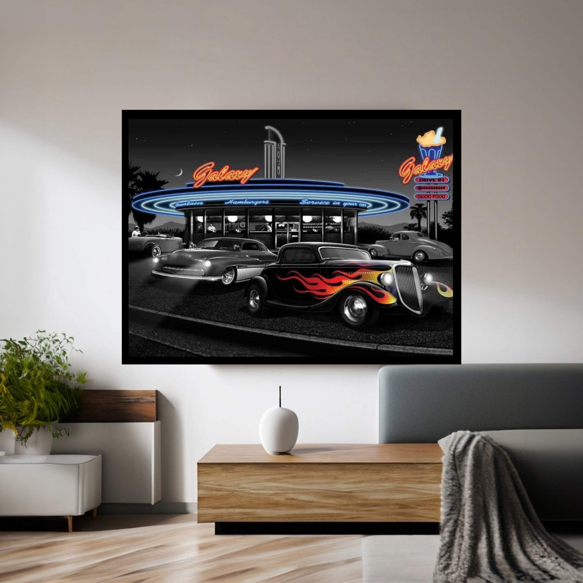 Galaxy Diner II Canvas Wall Art - Y Canvas