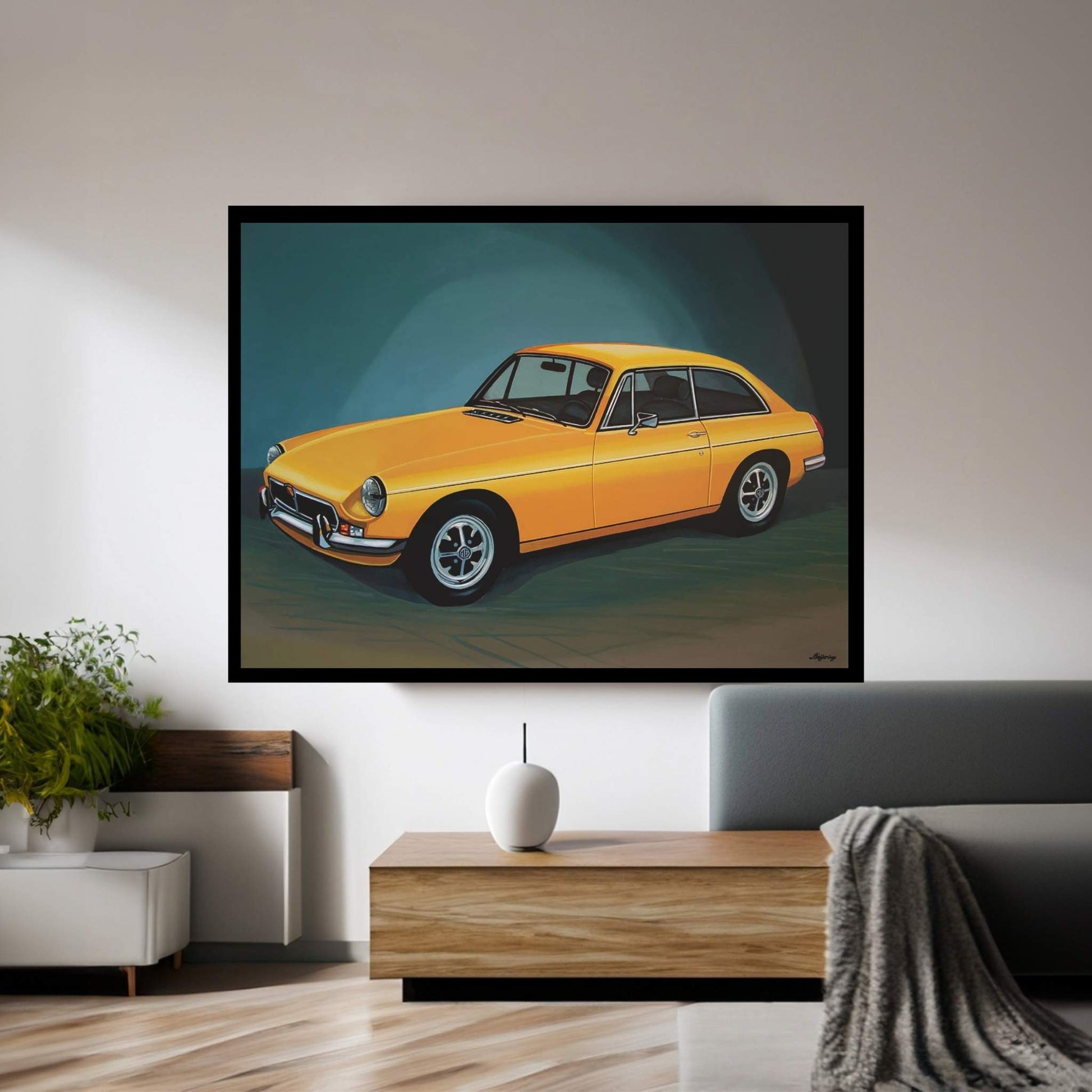 MGB GT 1966 Canvas Wall Art - Y Canvas