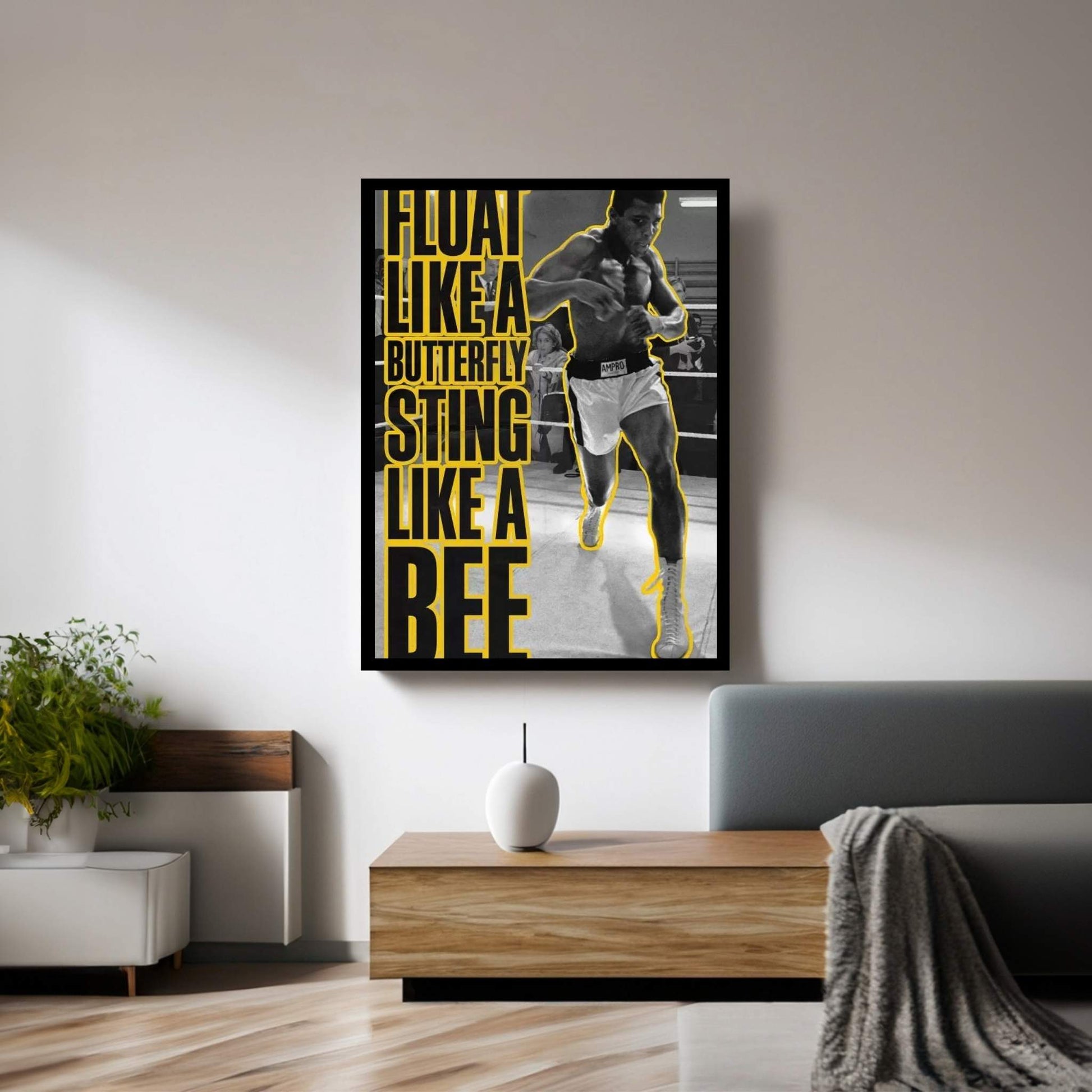 Float like a butterfly Sting like a Bee Canvas Wall Art - Y Canvas
