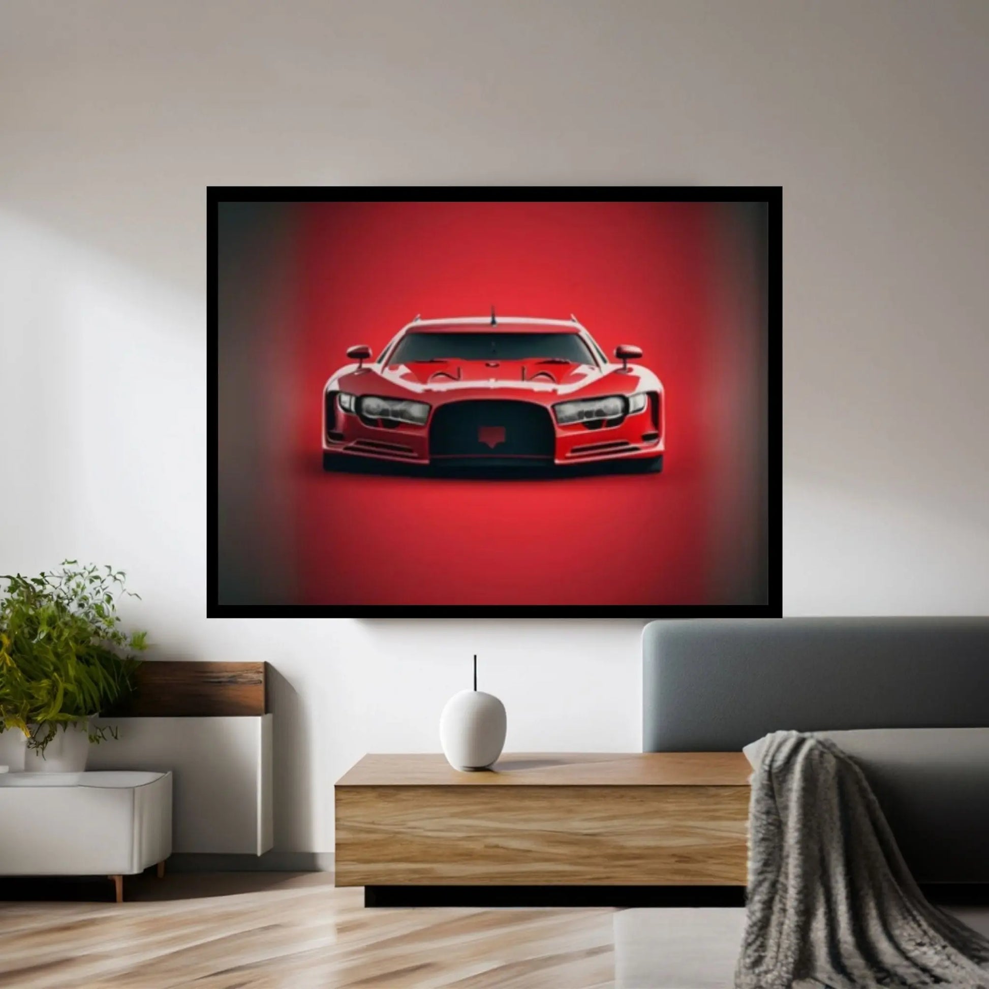 Red Sport Cars Canvas Wall Art Poster Print, Supercar Wall Art - Y Canvas