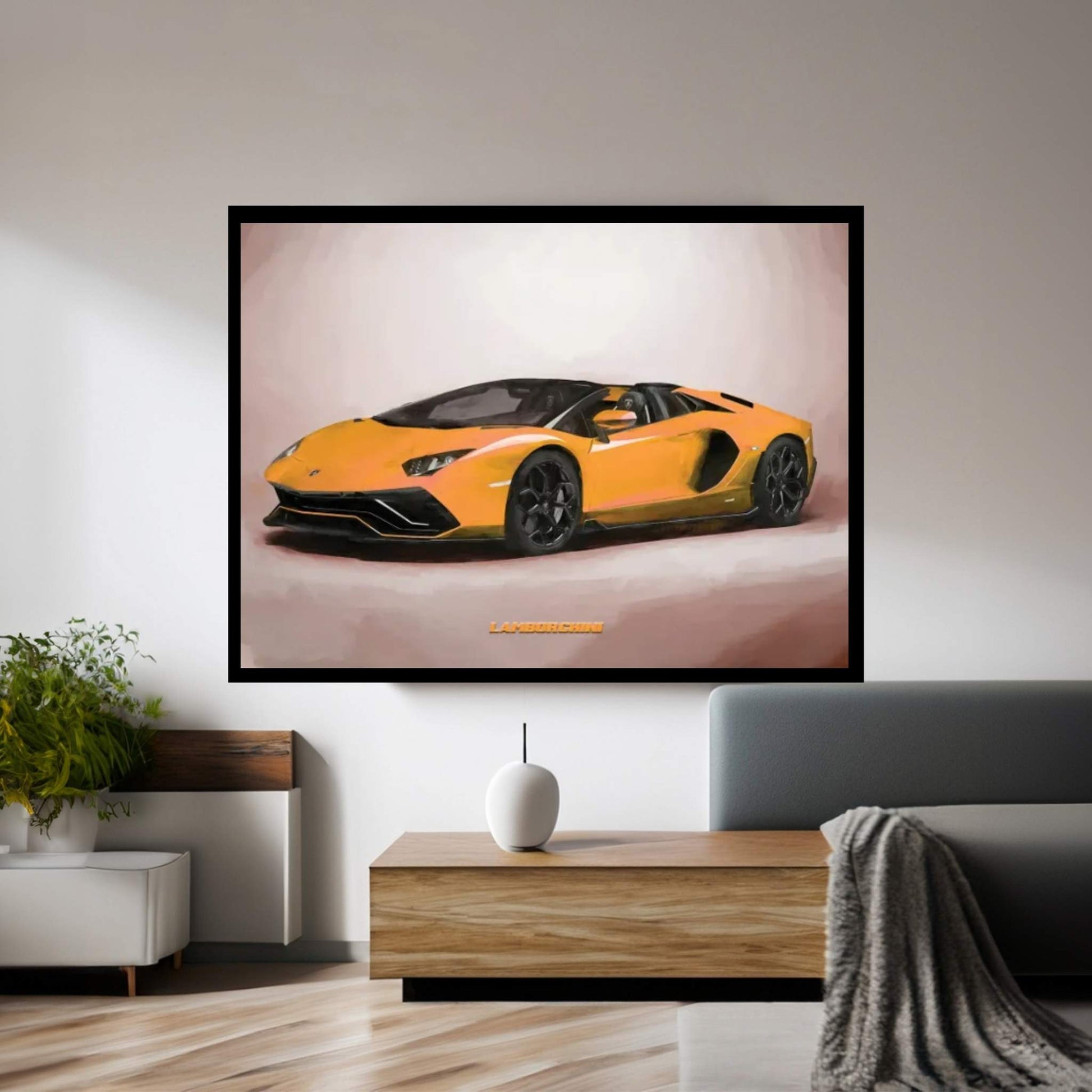 Lamborghini V3 In Watercolor Canvas Wall Art - Y Canvas