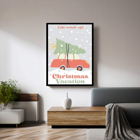 Christmas Vacation Minimalist Poster Canvas Wall Art - Y Canvas