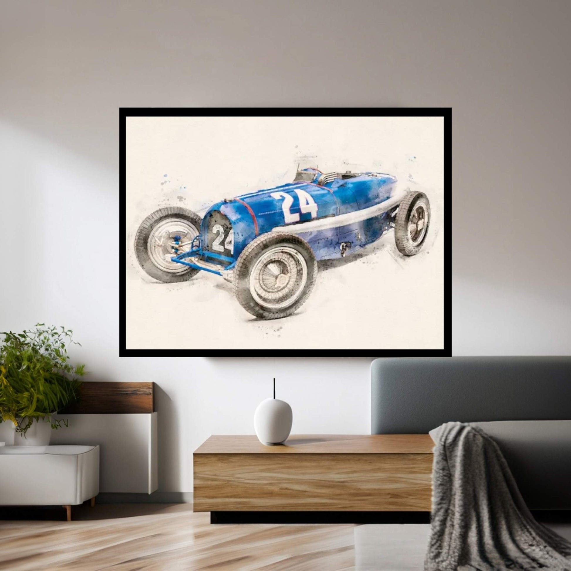 Bugatti Retro V II Canvas Wall Art - Y Canvas