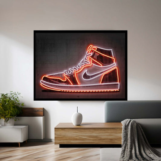 Jordan 1 Gold Canvas Wall Art - Y Canvas