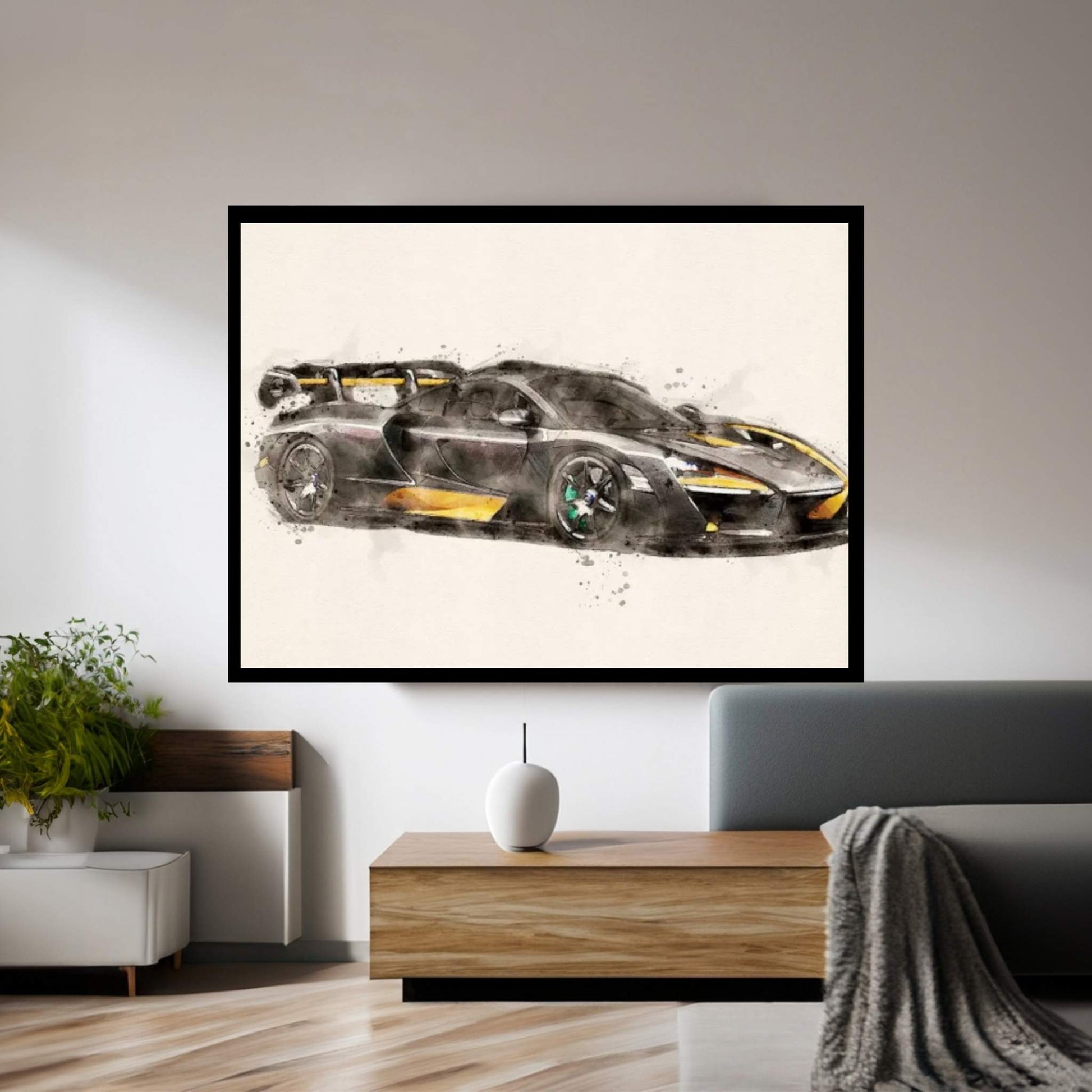 McLaren Senna Carbon Canvas Wall Art - Y Canvas