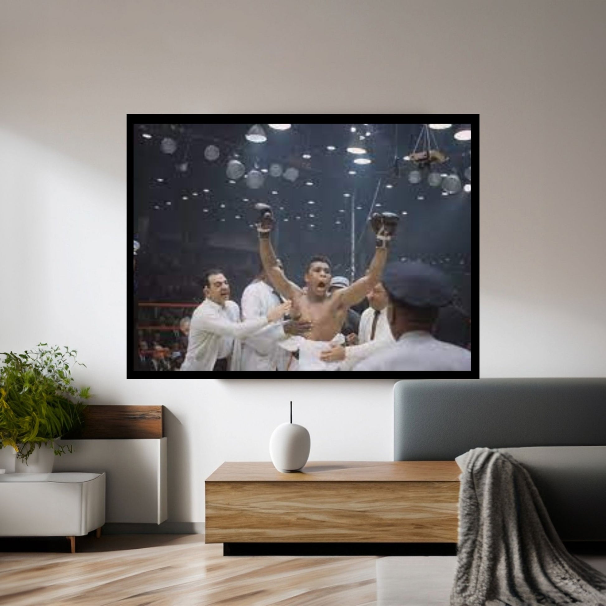 Jubilant Victory Celebration, February 25th, 1964 Canvas Wall Art - Y Canvas