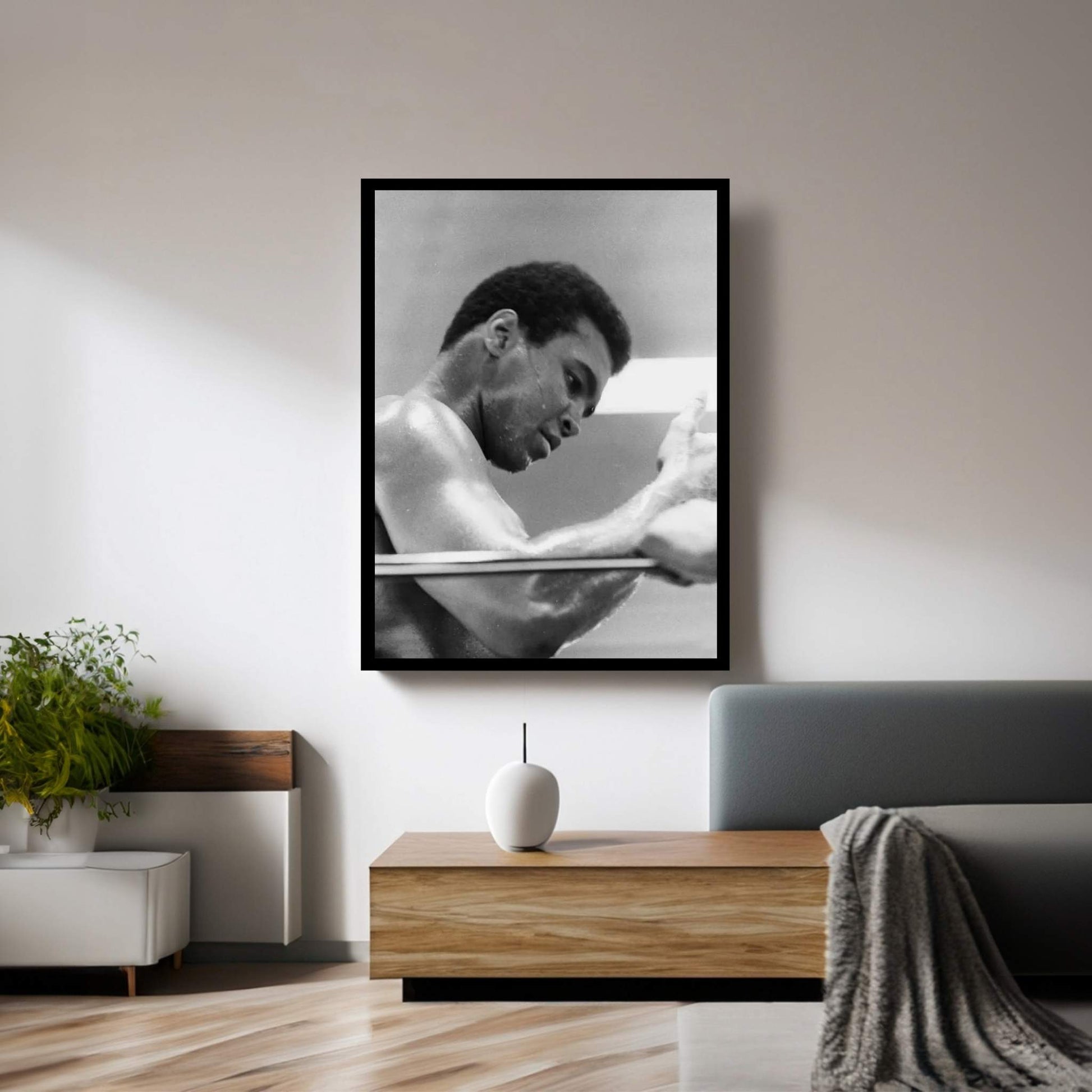 Side View Of Muhammad Ali In The Corner II Canvas Wall Art - Y Canvas