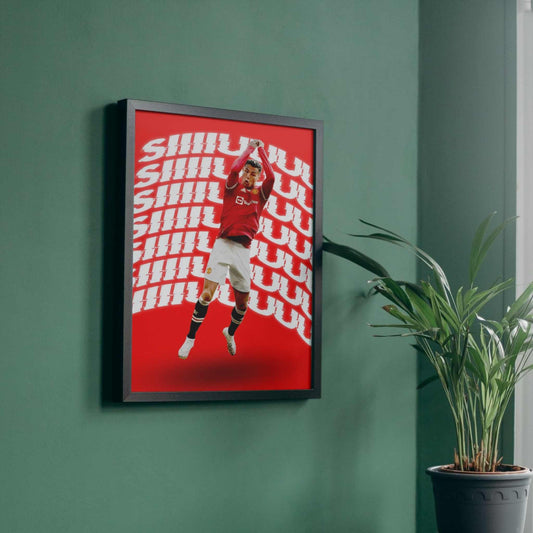 Cristiano Ronaldo MUN, Champions League, Premiere League, Cristiano Football Canvas Art - Quality Wall Decor for Soccer Canvas Wall Art