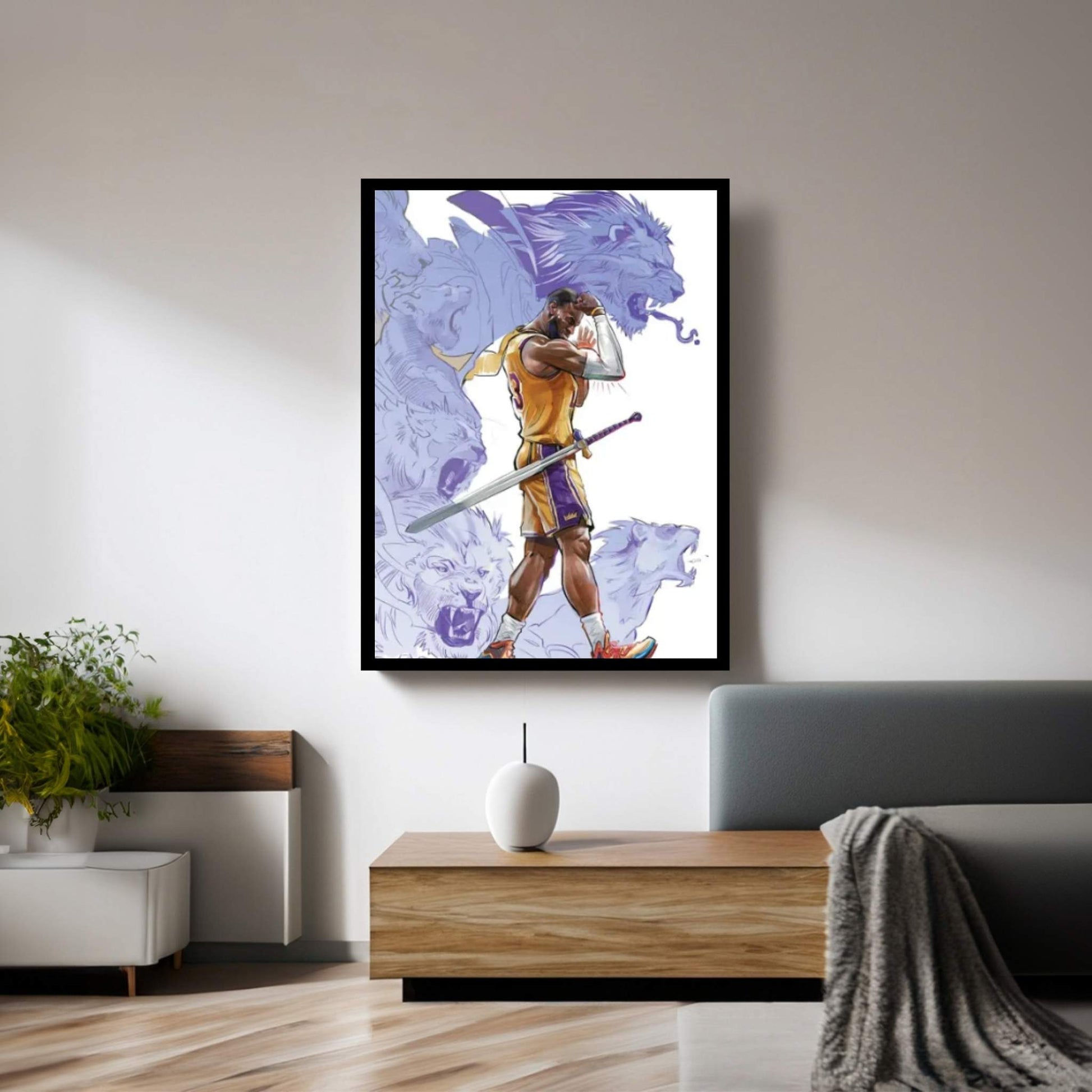 Lord Of Lions Canvas Wall Art - Y Canvas