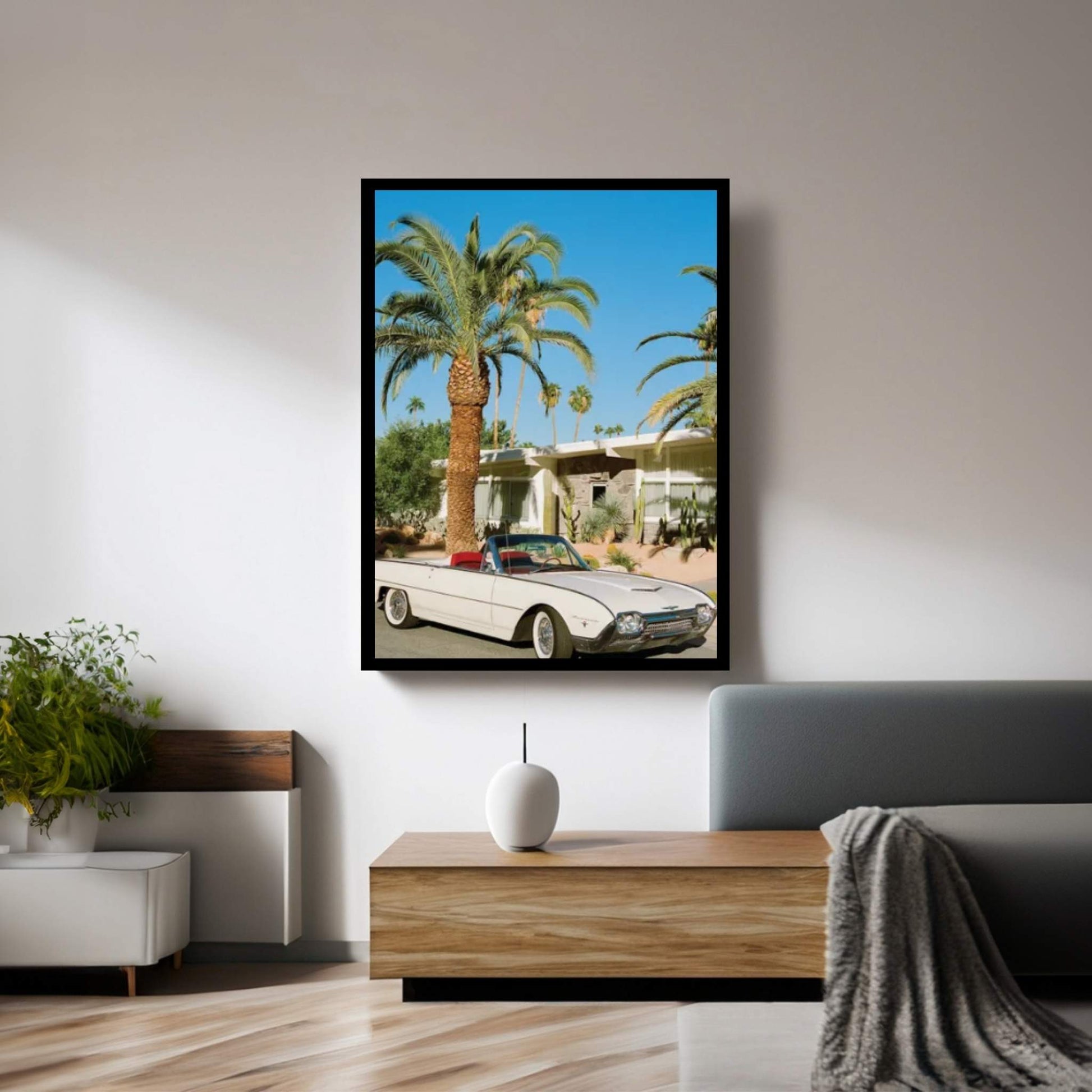 Palm Springs Thunderbird On Film Canvas Wall Art - Y Canvas